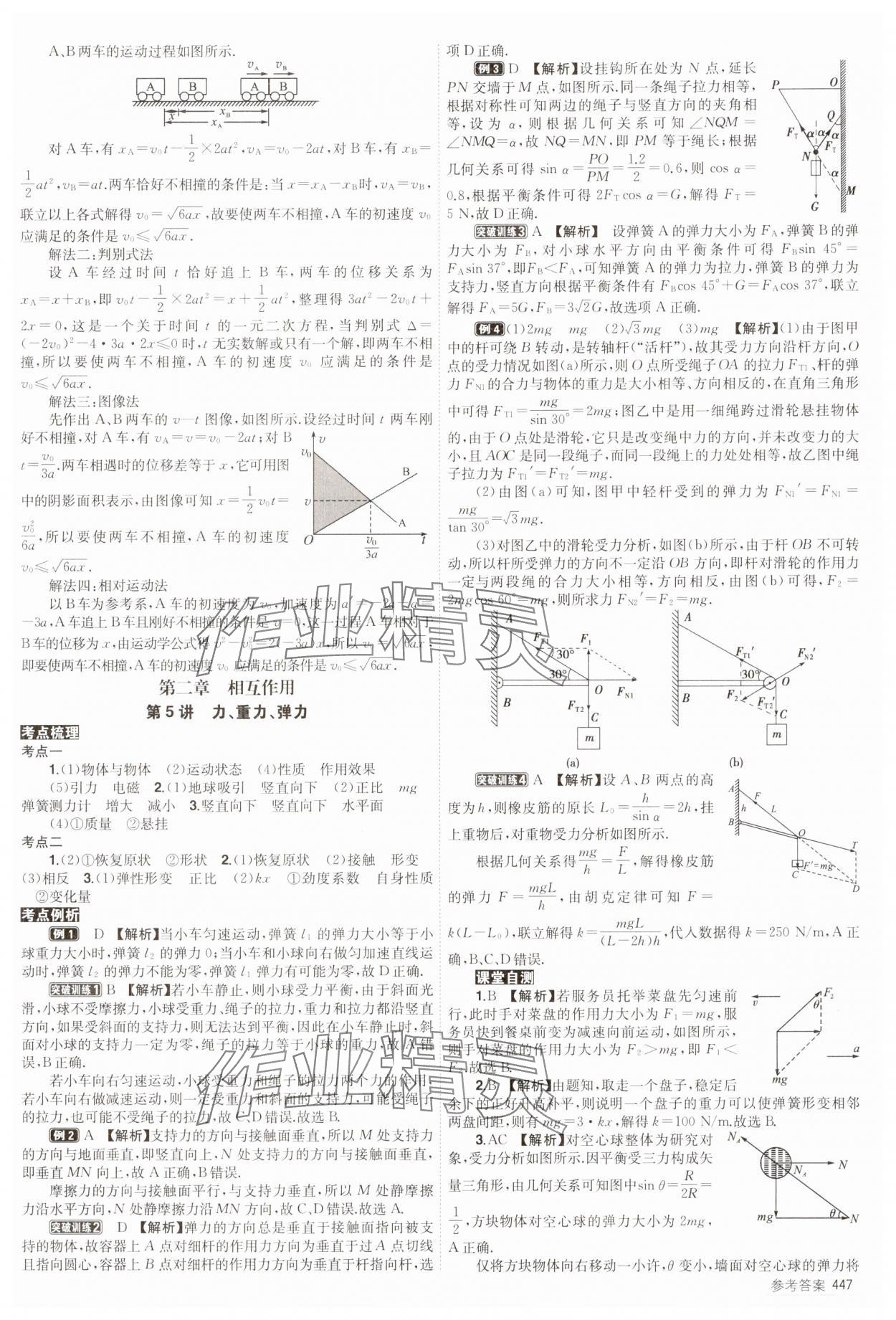 2025年青于藍(lán)高考總復(fù)習(xí)物理 參考答案第5頁