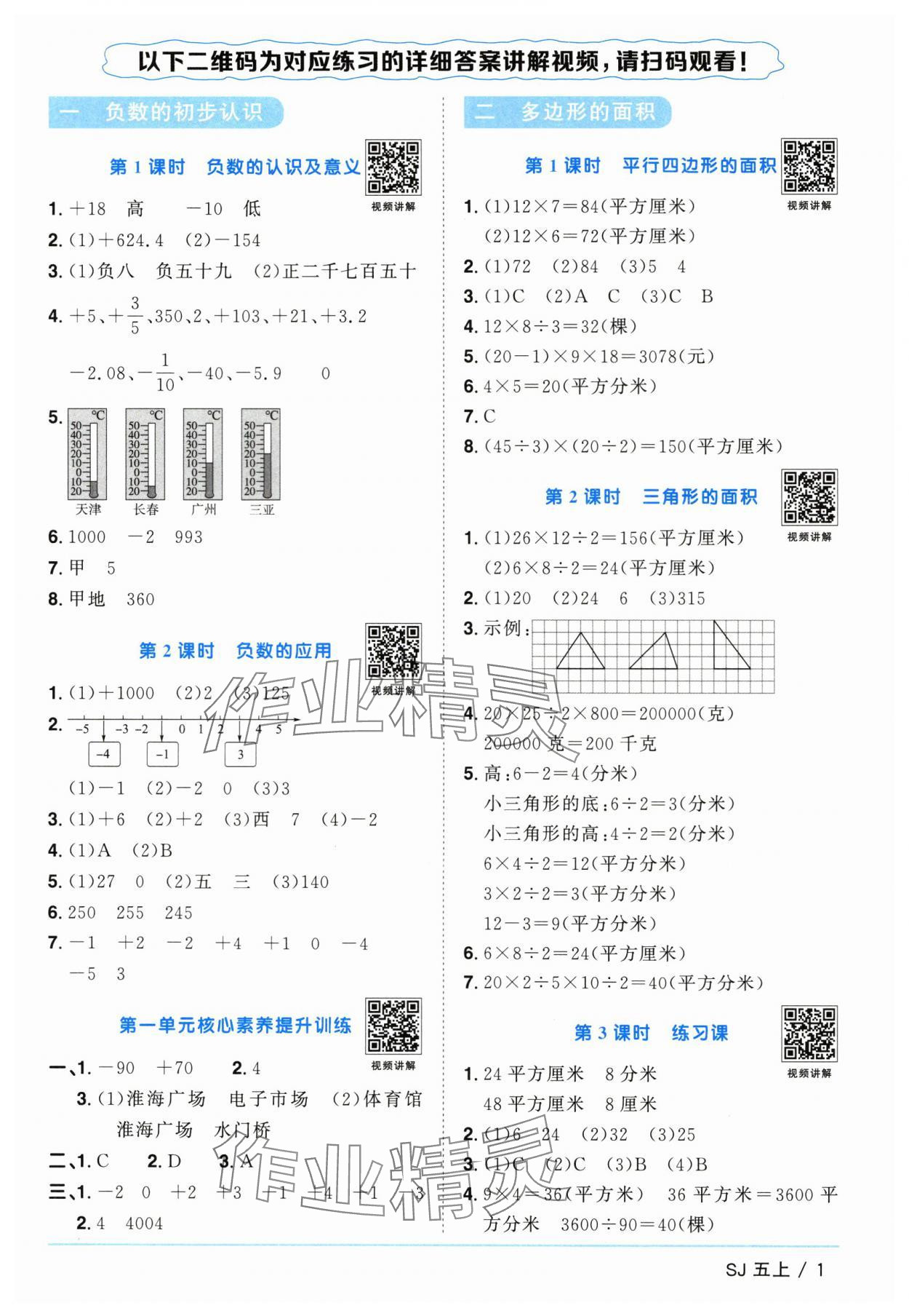 2025年陽光同學(xué)課時優(yōu)化作業(yè)五年級數(shù)學(xué)上冊蘇教版 第1頁