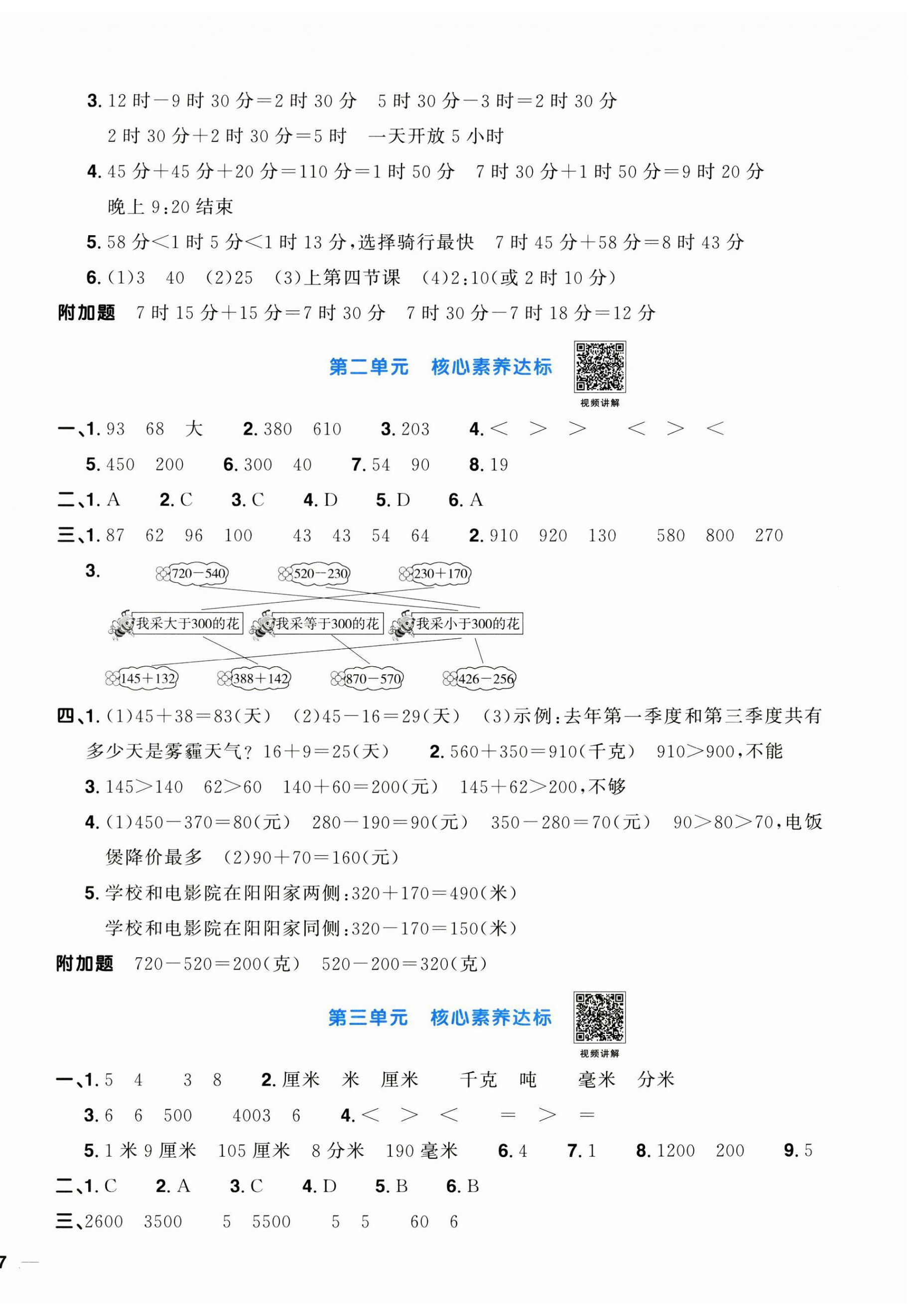 2024年陽光同學一線名師全優(yōu)好卷三年級數(shù)學上冊人教版 第2頁