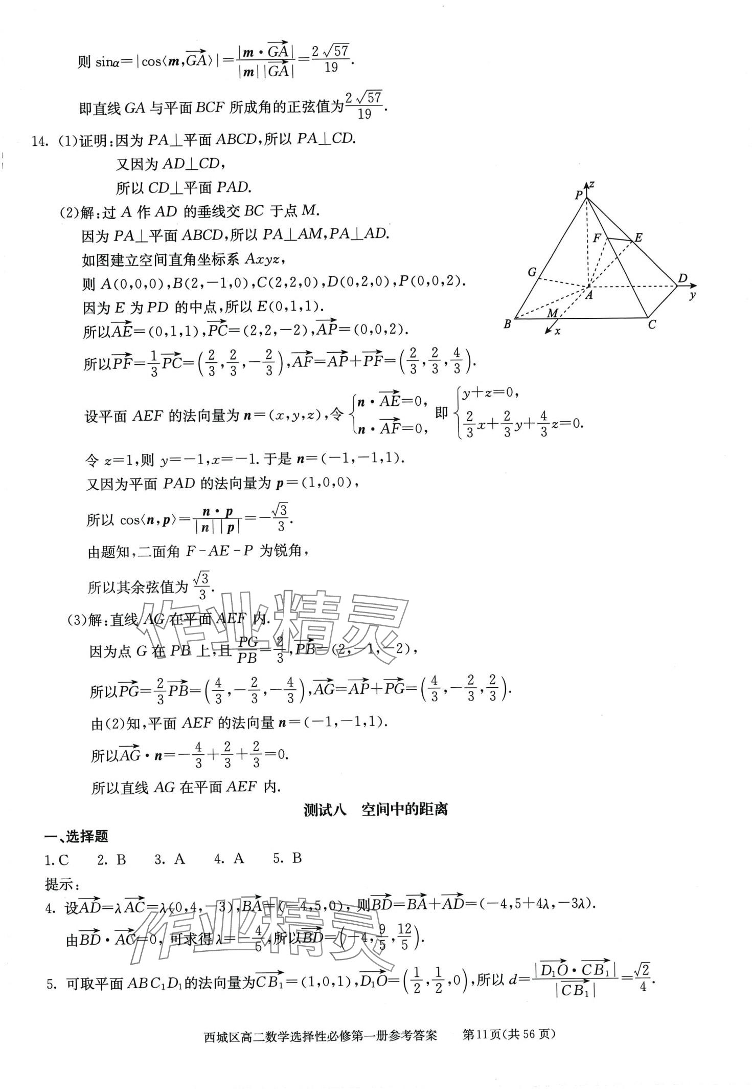 2024年學習探究診斷高中數(shù)學選擇性必修第一冊 第13頁