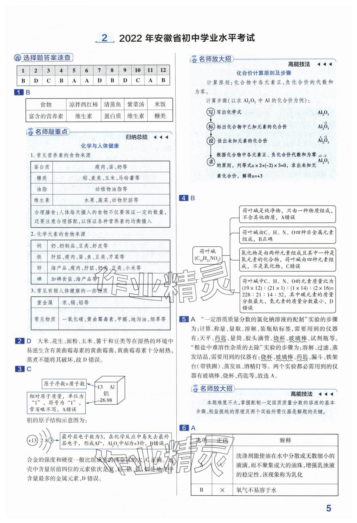 2024年金考卷45套匯編化學(xué)安徽專版 第5頁