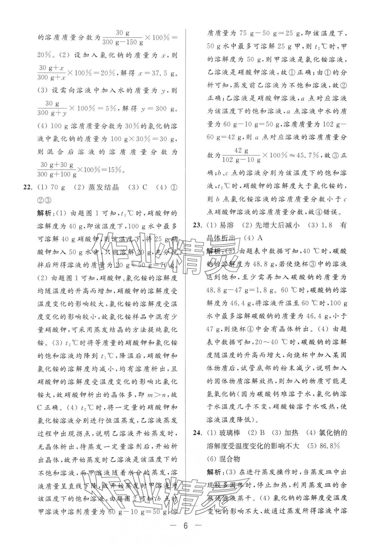 2025年亮点给力大试卷九年级化学下册沪教版 第6页