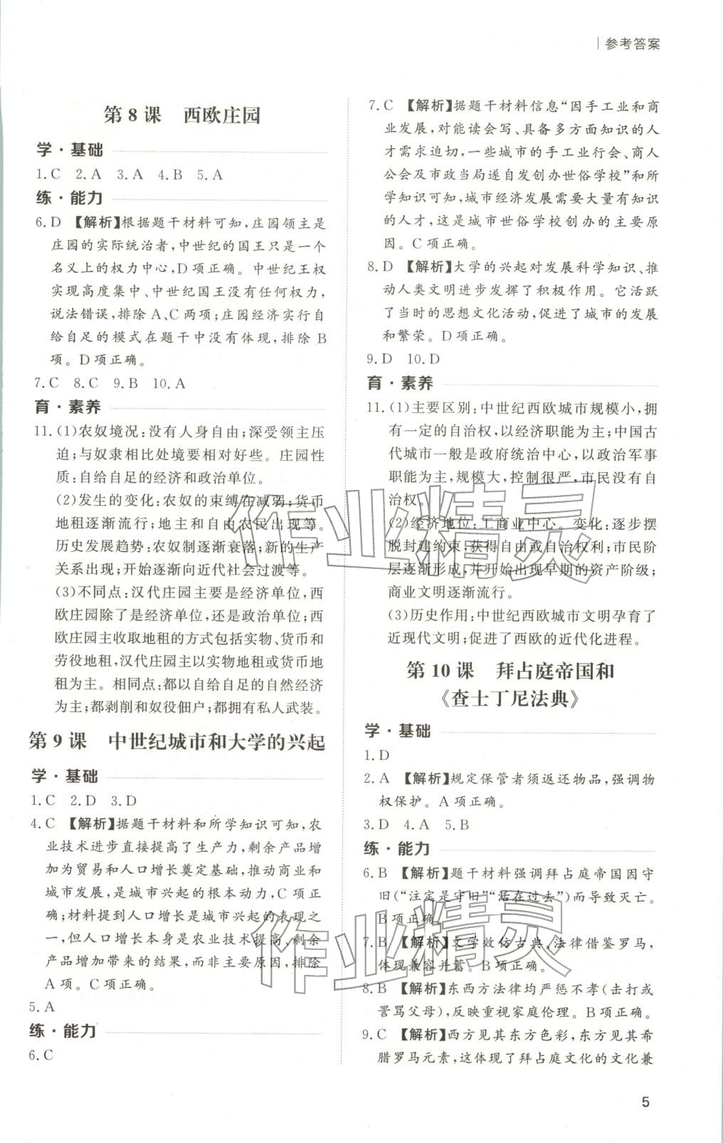 2025年新課程學習與檢測九年級歷史上冊人教版 第5頁