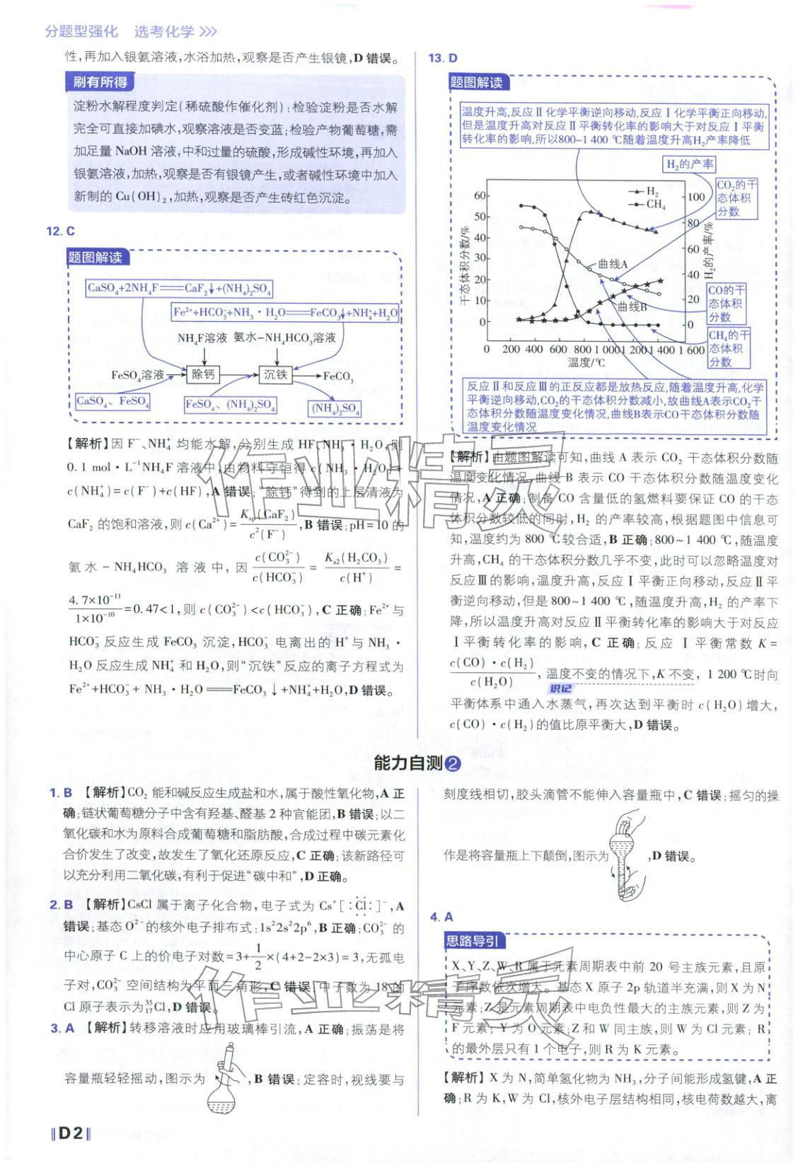 2026年高考必刷題分題型強(qiáng)化化學(xué)江蘇專版&nbsp;參考答案第2頁