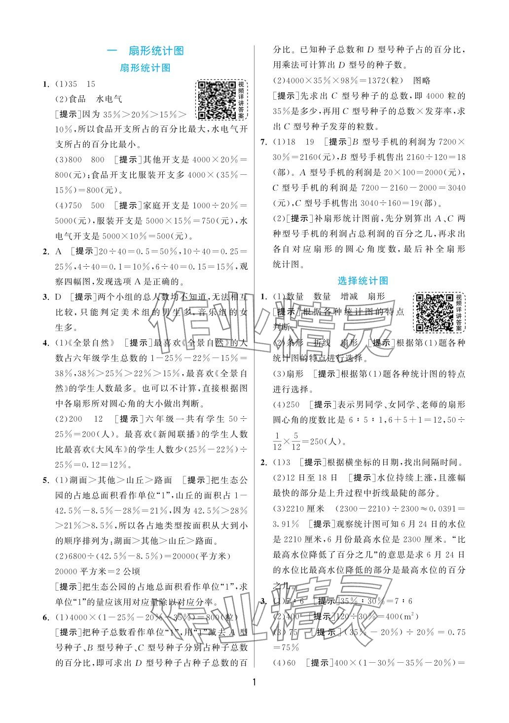 2024年實(shí)驗(yàn)班提優(yōu)訓(xùn)練六年級數(shù)學(xué)下冊蘇教版 參考答案第1頁