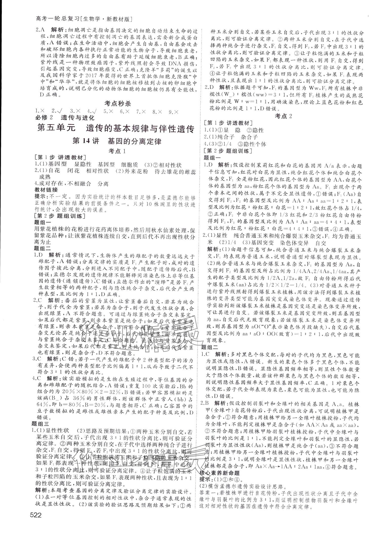 2024年名師伴你行高中同步導(dǎo)學(xué)案一輪總復(fù)習(xí)備考方略高中生物通用版 第24頁