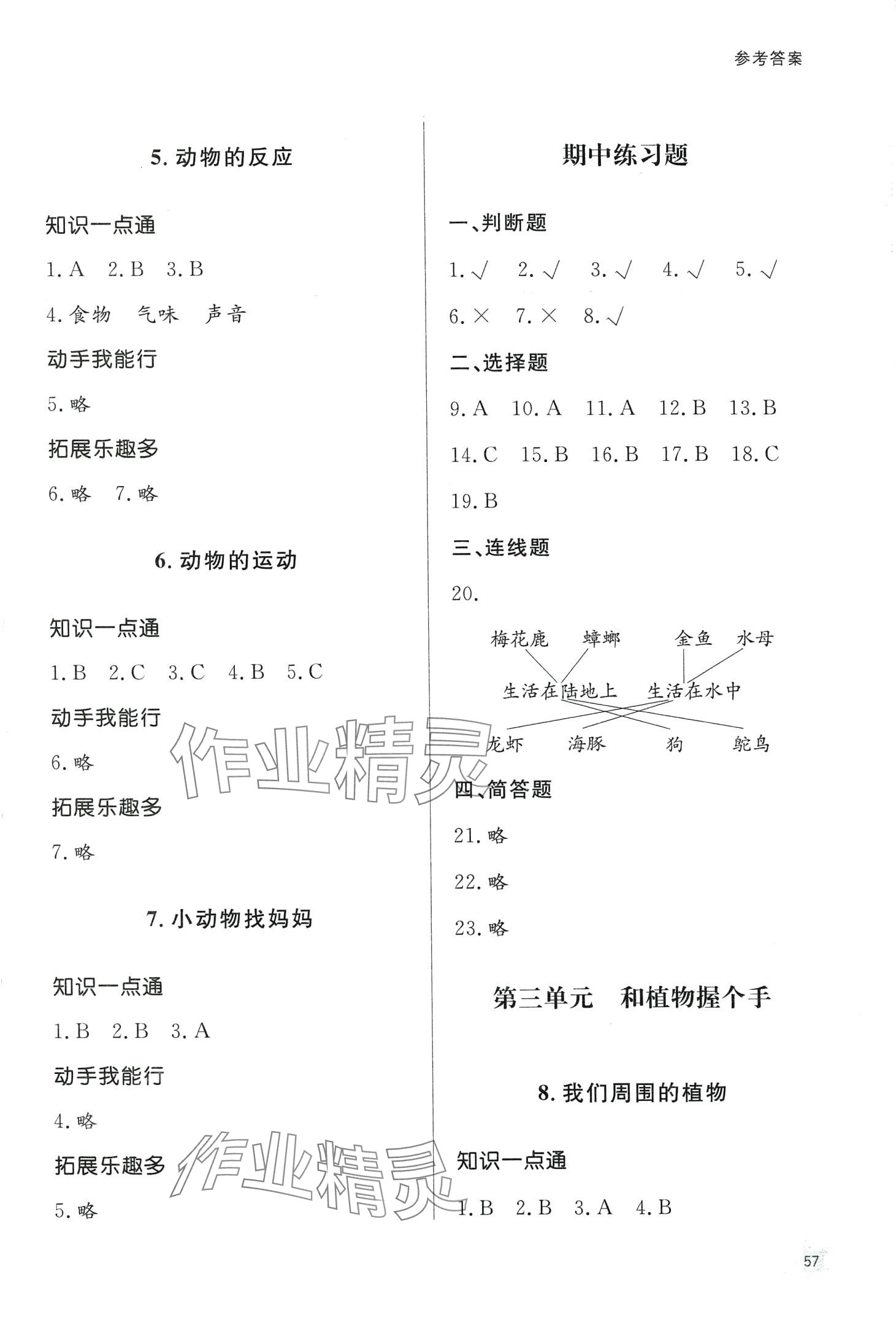 2024年同步練習冊山東人民出版社一年級科學下冊青島版 第2頁