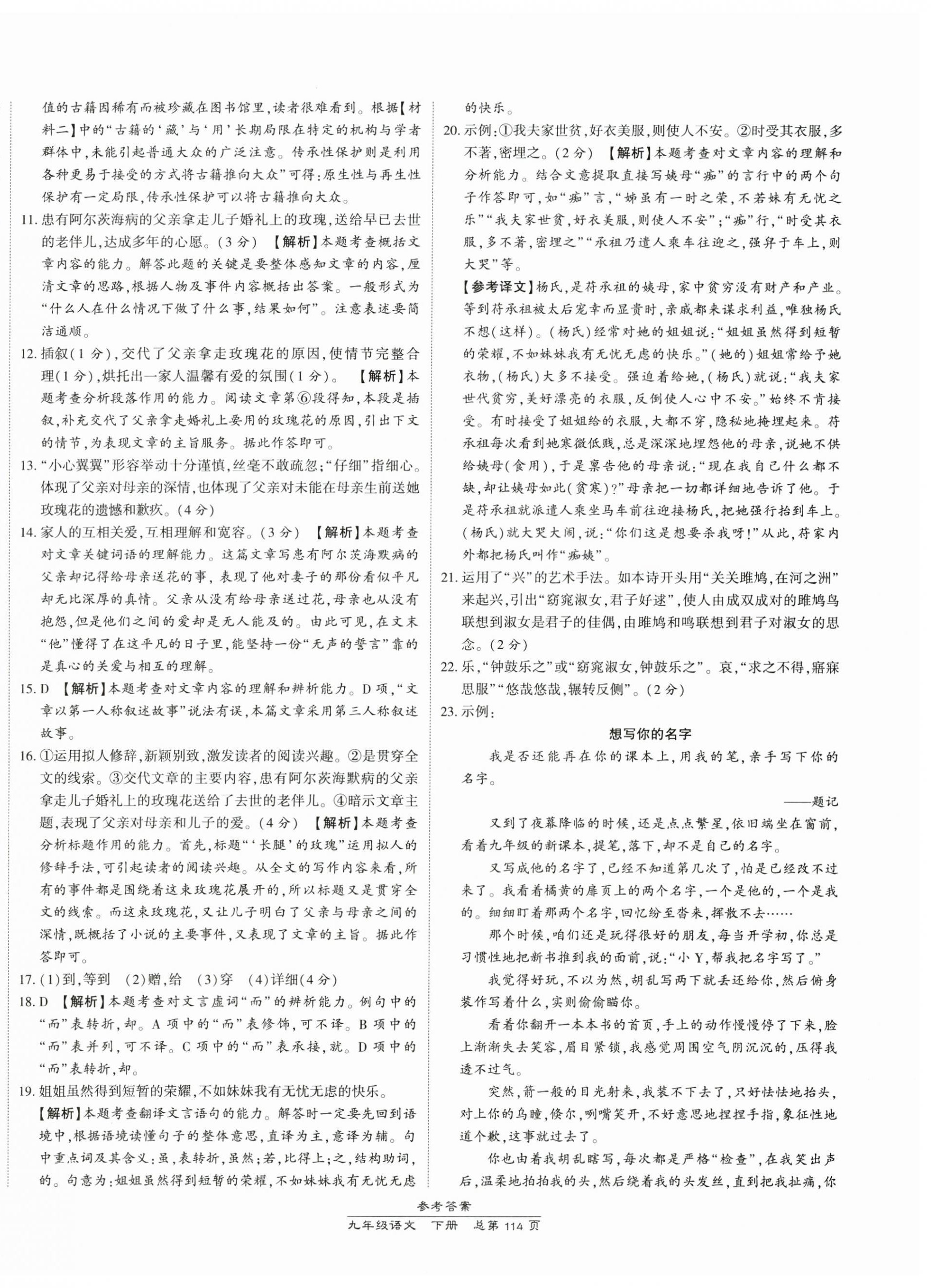 2025年新课程语文测试卷九年级下册人教版 第2页