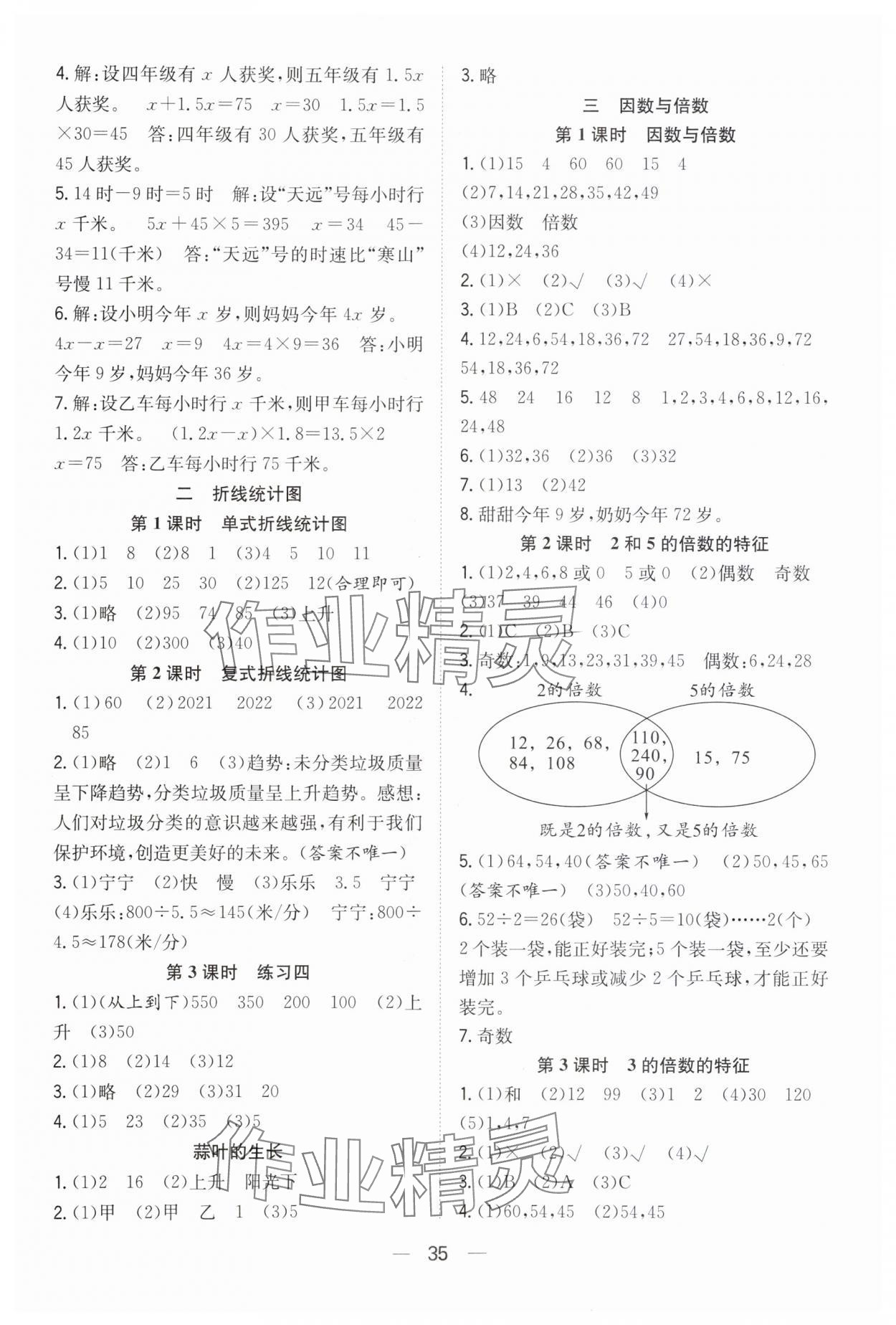 2024年快樂學習隨堂練五年級數(shù)學下冊蘇教版 第3頁