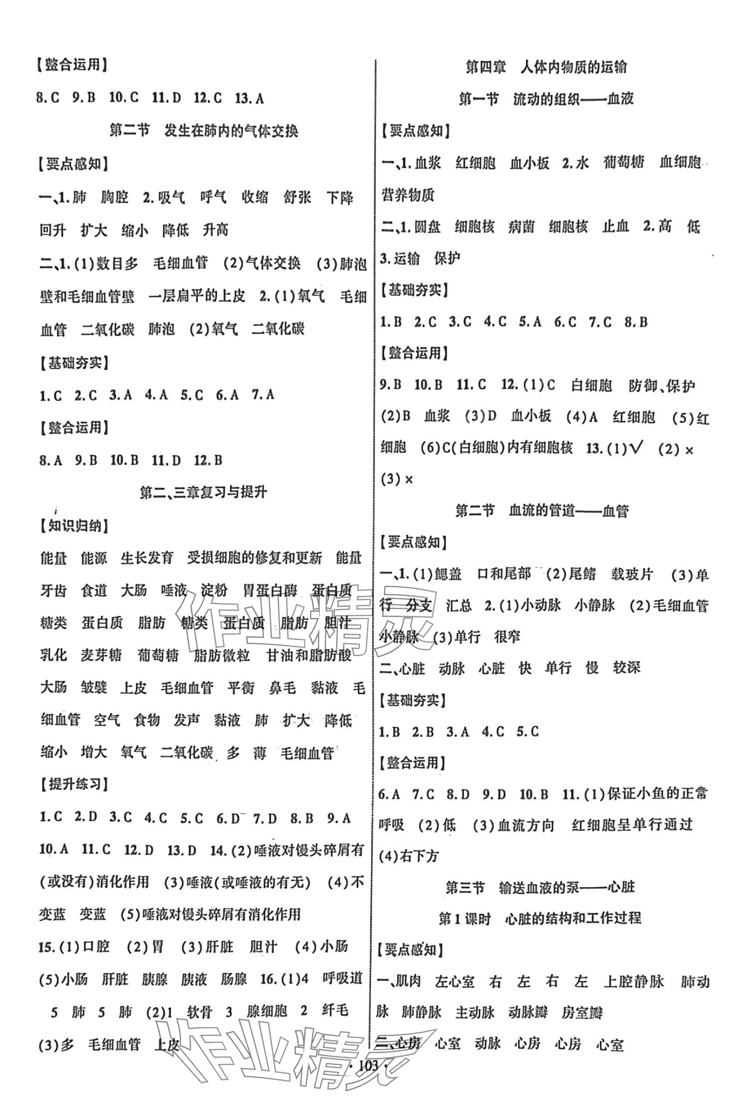 2024年课时掌控七年级生物下册人教版 第4页
