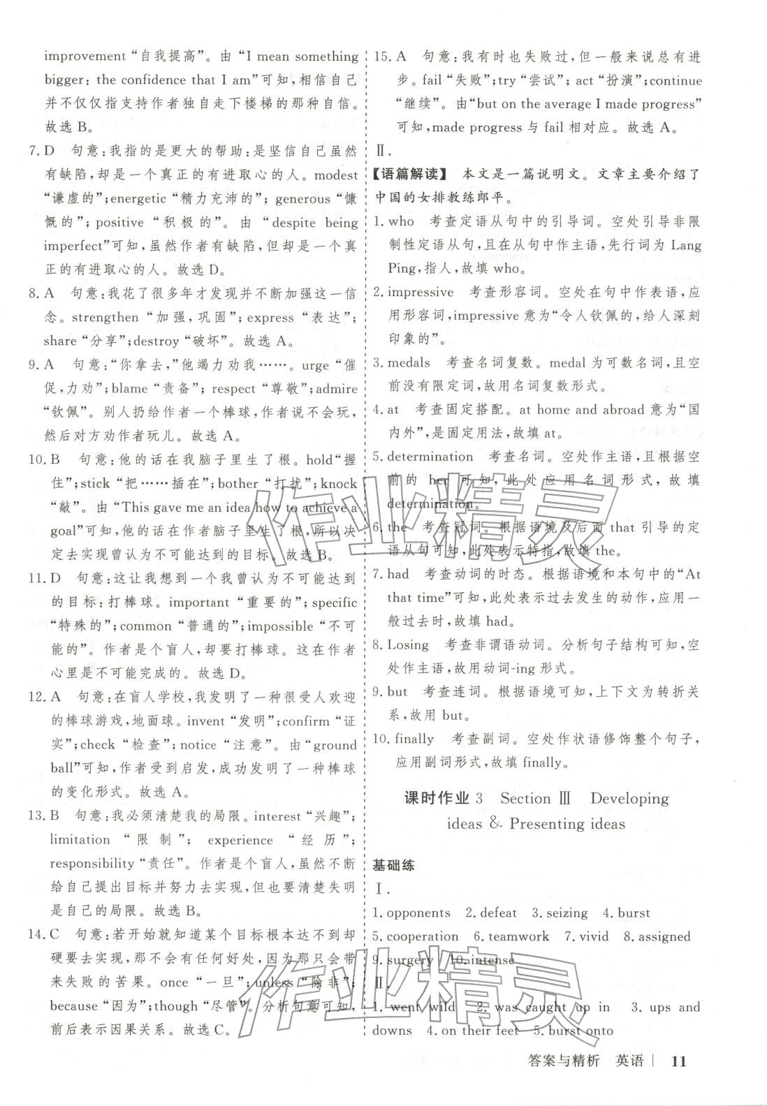 2025年新高考领航课时练习高中英语选择性必修第一册外研版 第11页
