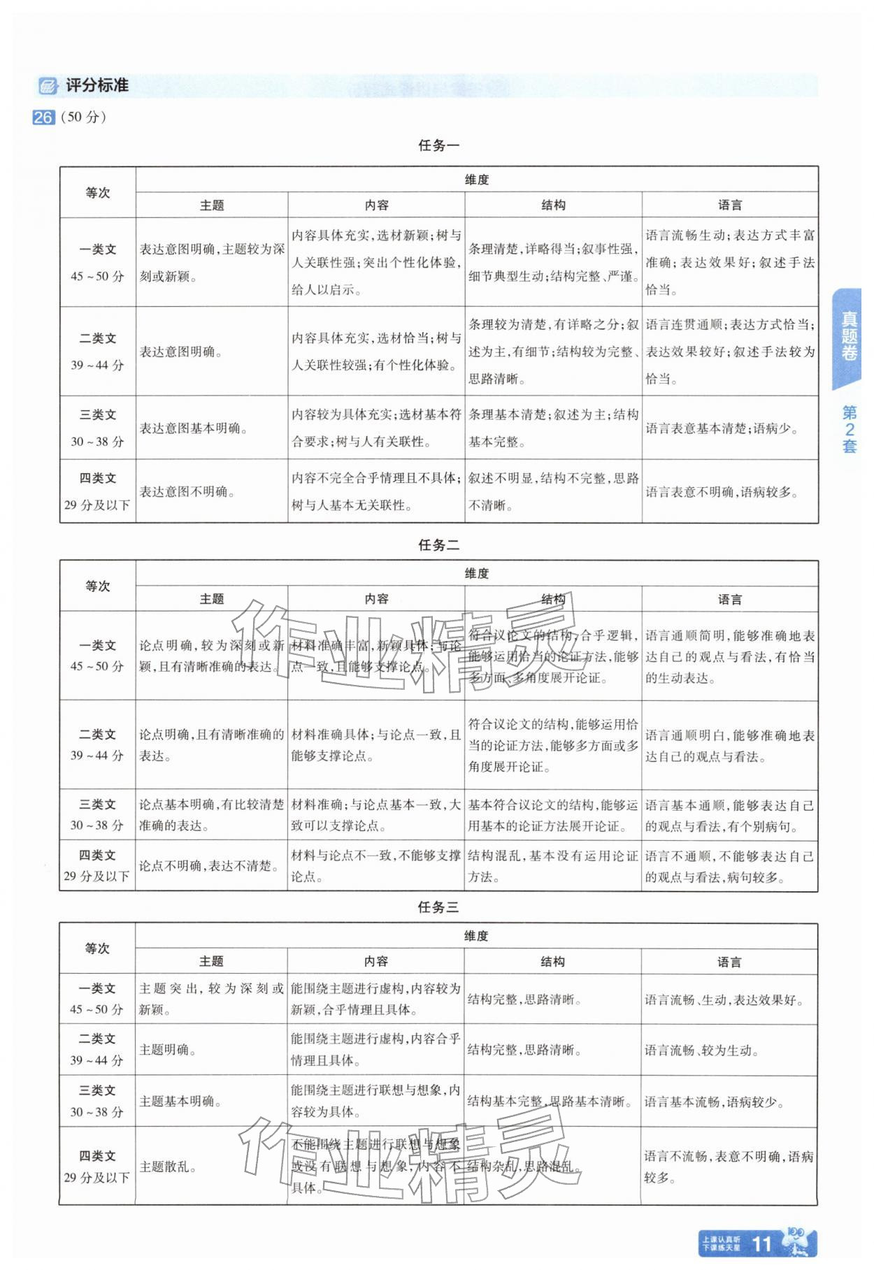 2026年金考卷45套汇编语文湖北专版&nbsp;第11页