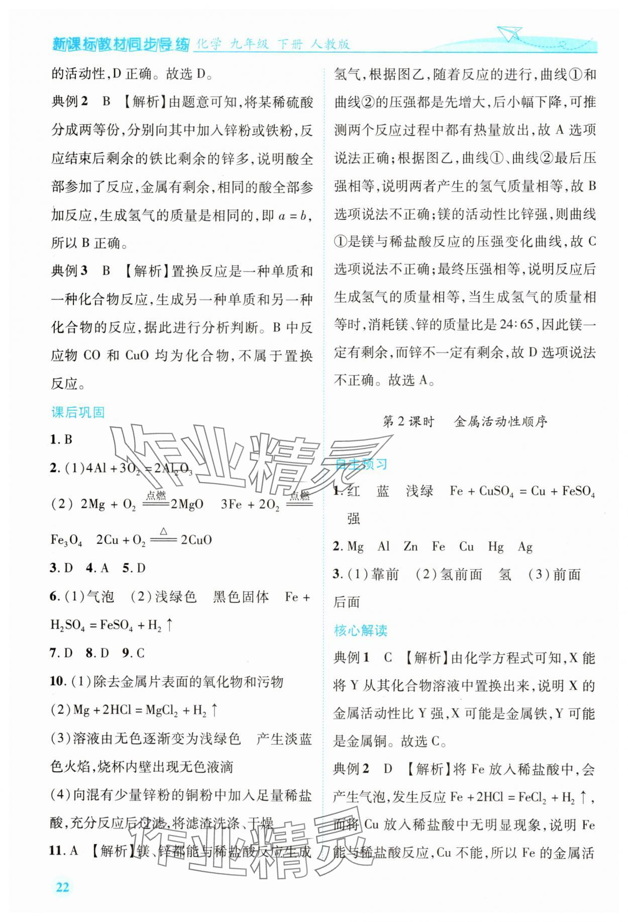 2025年新课标教材同步导练九年级化学下册人教版 第2页