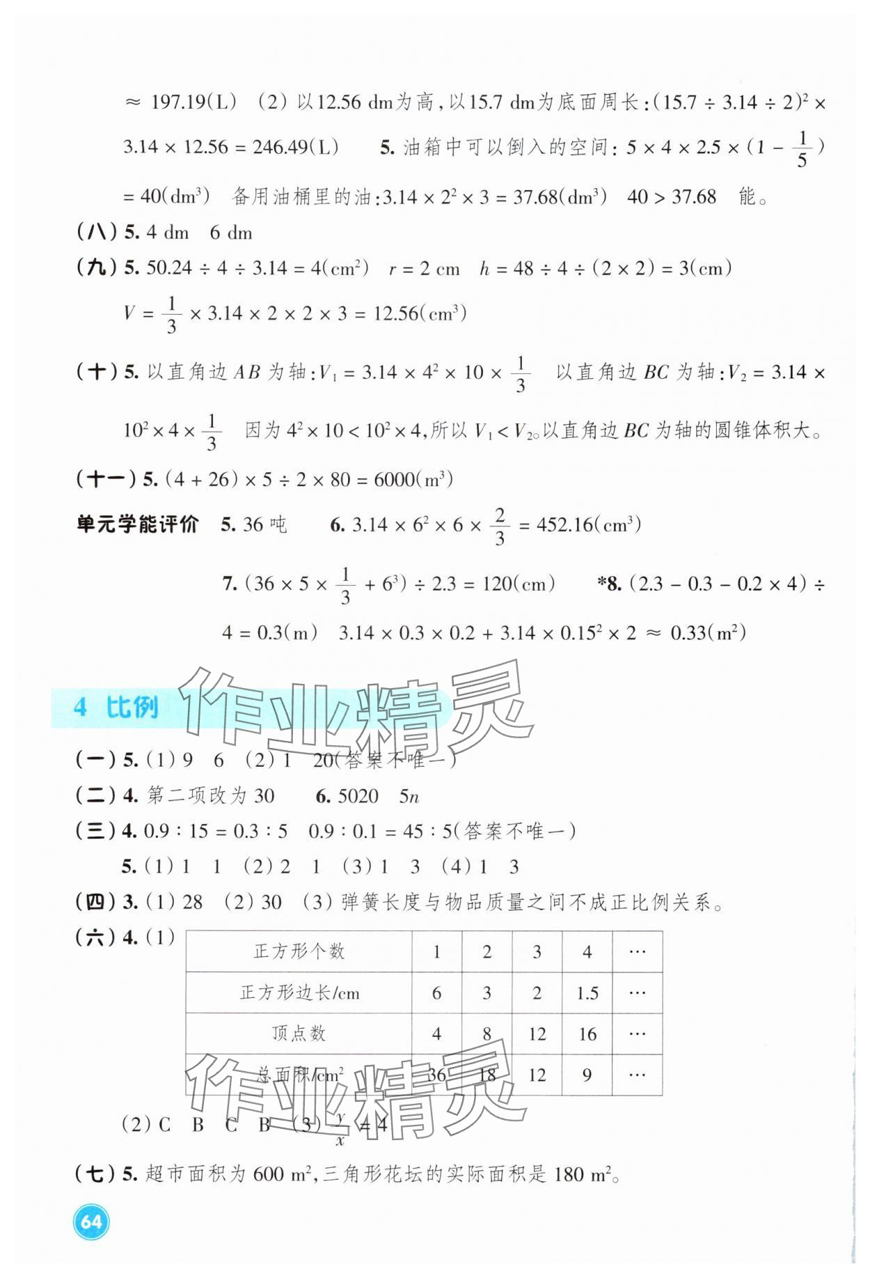 2024年學能評價六年級數(shù)學下冊人教版 參考答案第2頁