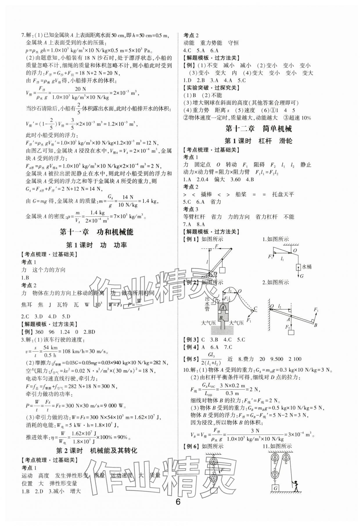 2024年中考状元物理新课标版山东专版 参考答案第5页