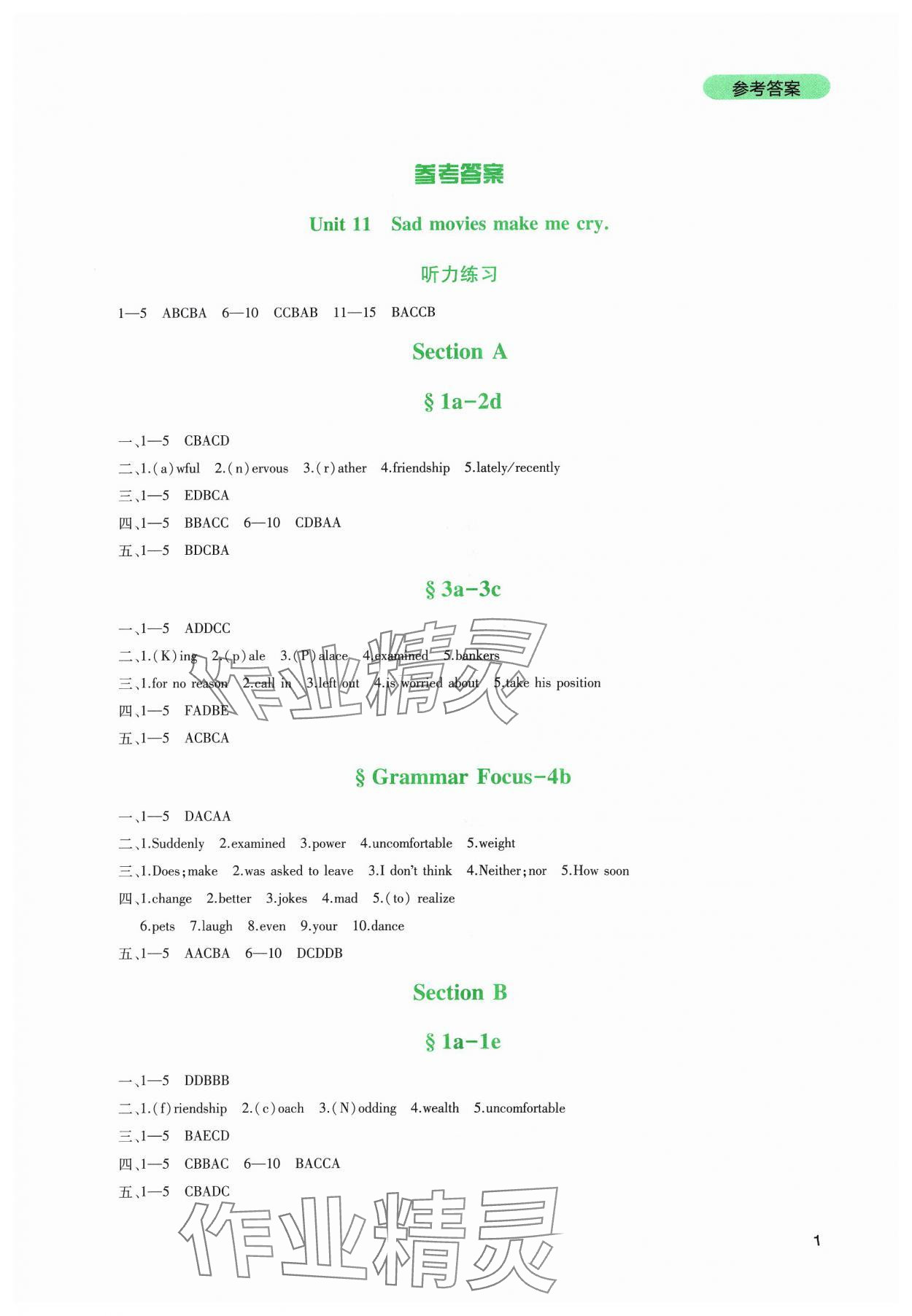 2024年新課程實(shí)踐與探究叢書(shū)九年級(jí)英語(yǔ)下冊(cè)人教版 參考答案第1頁(yè)