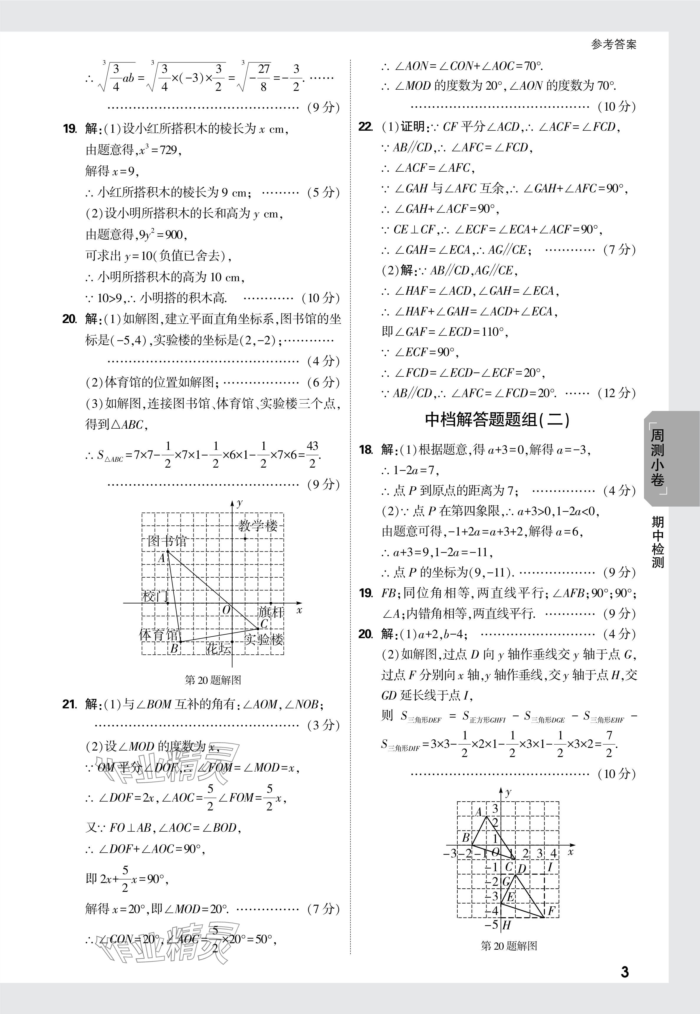 2024年萬(wàn)唯中考大小卷七年級(jí)數(shù)學(xué)下冊(cè)人教版 參考答案第14頁(yè)