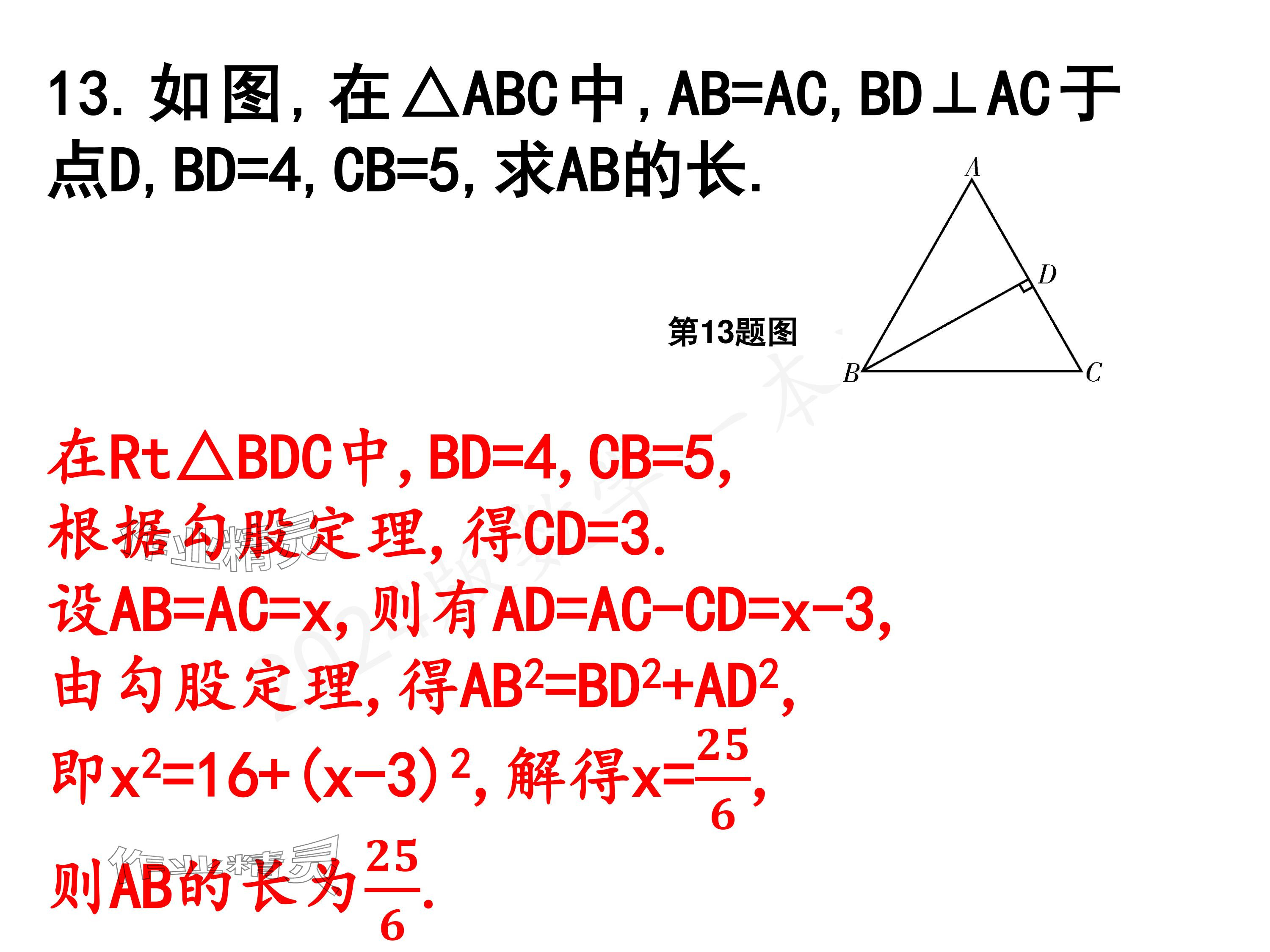 2024年一本通武漢出版社八年級(jí)數(shù)學(xué)上冊(cè)北師大版核心板 參考答案第11頁(yè)