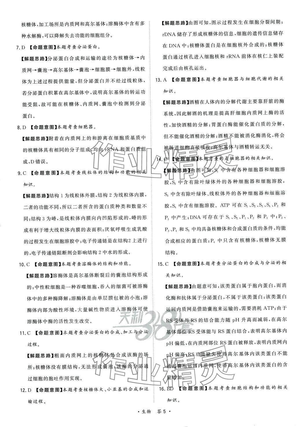 2024年天利38套對接高考單元專題訓練高中生物 第5頁