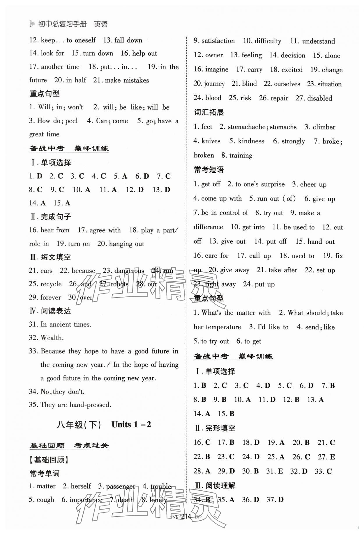 2024年初中總復(fù)習(xí)手冊新世紀出版社英語 第6頁