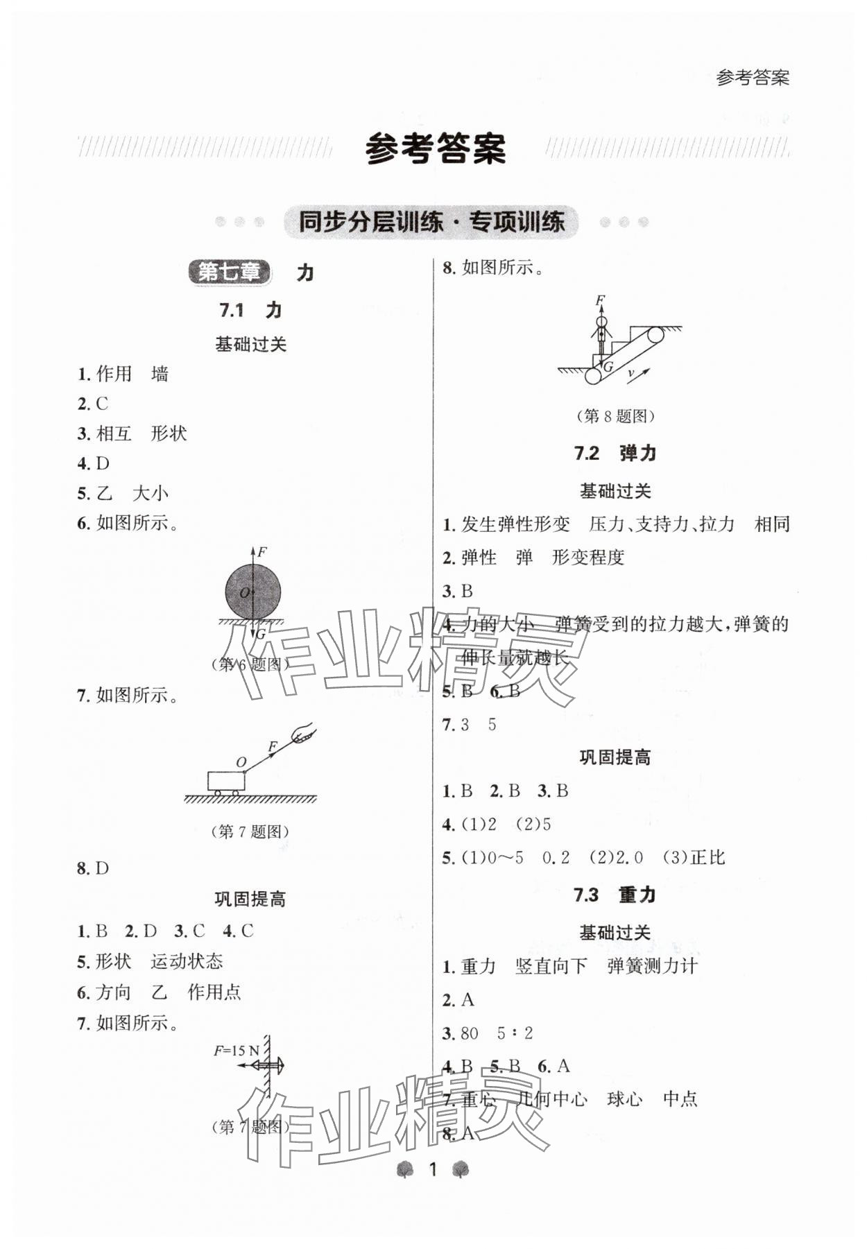 2024年點石成金金牌每課通八年級物理下冊人教版遼寧專版 第1頁