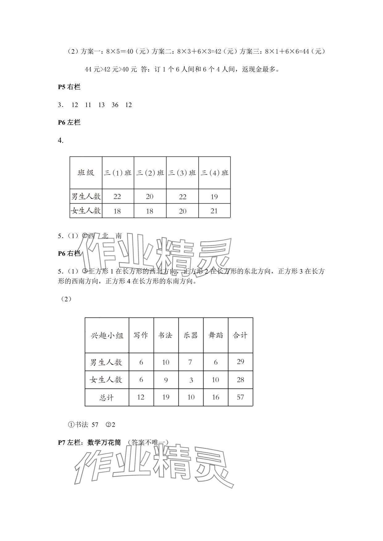 2025年暑假作業(yè)安徽少年兒童出版社三年級(jí)數(shù)學(xué)人教版 參考答案第2頁(yè)