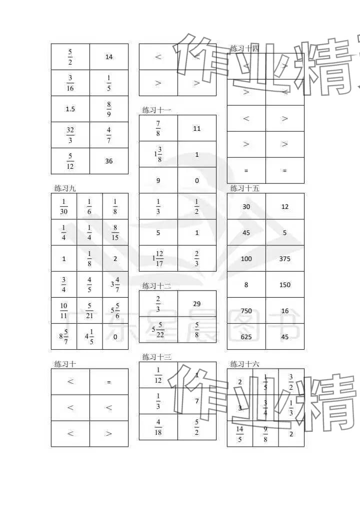 2024年数学口算每天一练六年级上册人教版 参考答案第2页