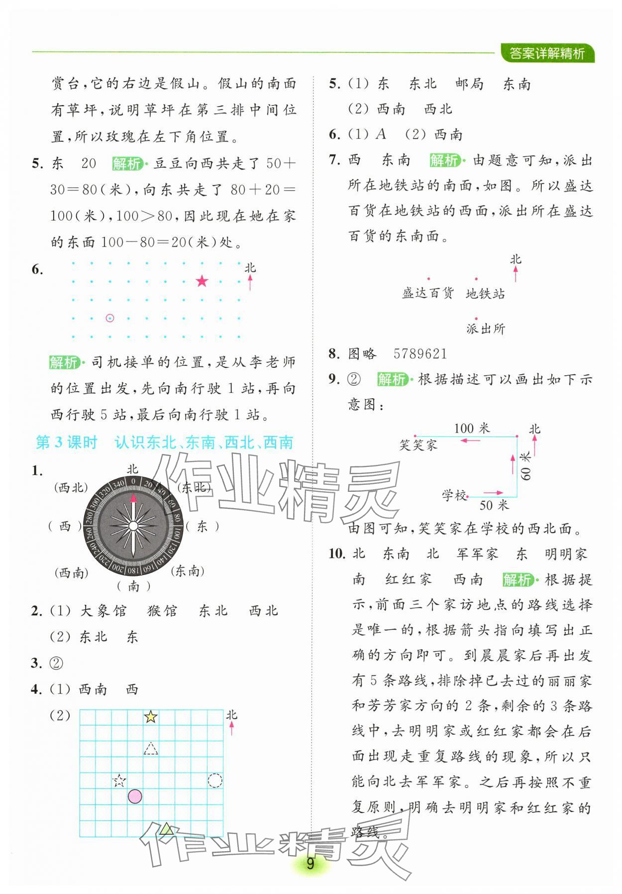 2024年亮點(diǎn)給力全優(yōu)練霸二年級(jí)數(shù)學(xué)下冊(cè)蘇教版 參考答案第9頁