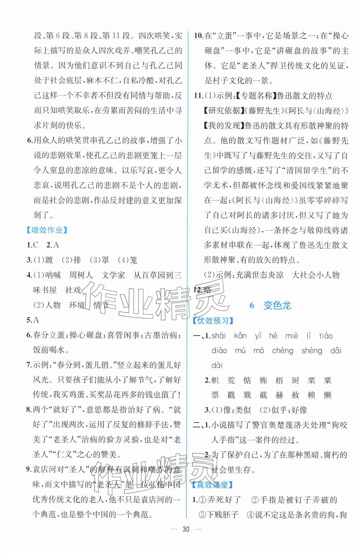 2026年人教金学典同步解析与测评九年级语文下册人教版云南专版&nbsp;第6页