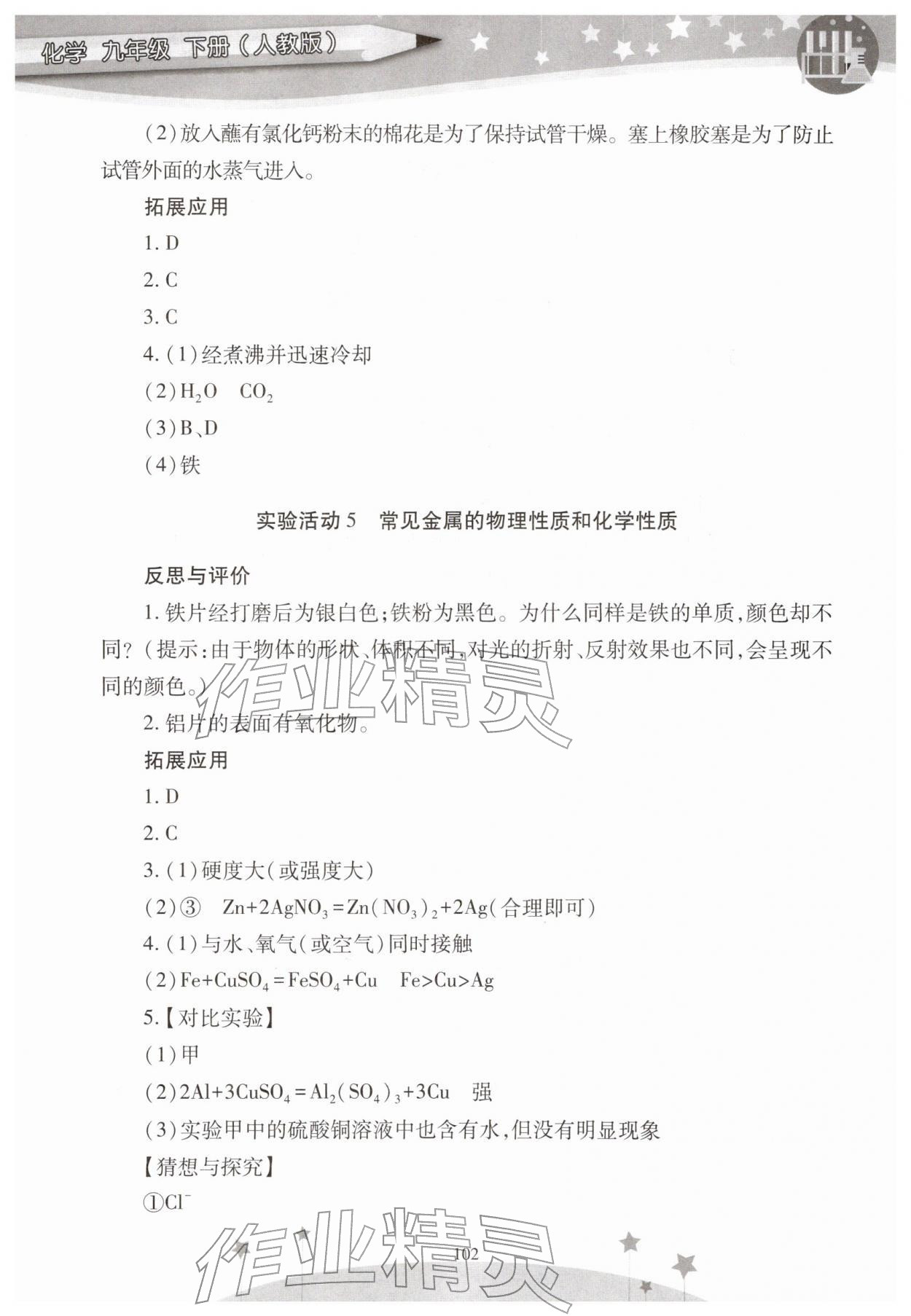 2026年新课程实验报告九年级化学下册人教版&nbsp;第2页