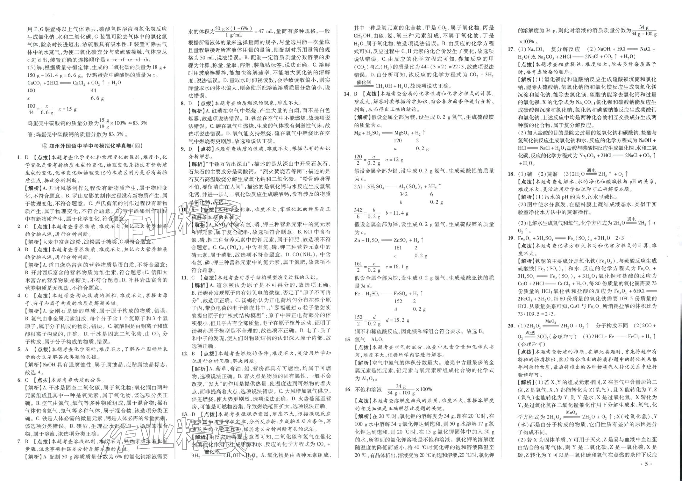 2026年初中毕业升学真题详解化学河南专版 第5页