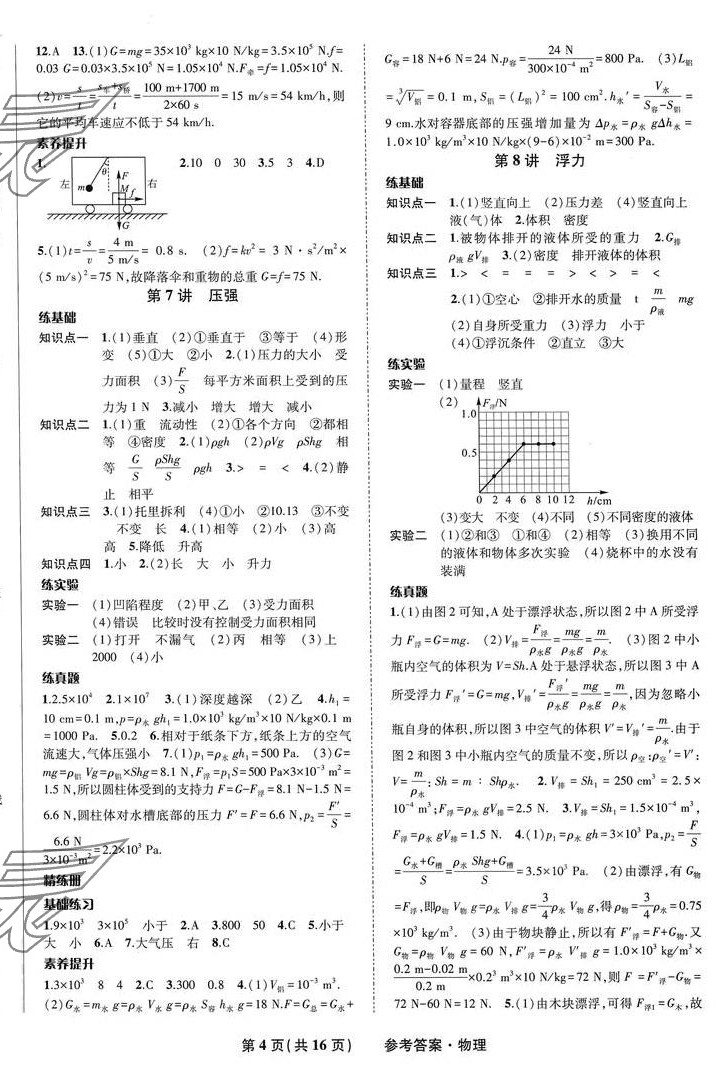 2024年九年级毕业班综合练习与检测物理中考安徽专版 第4页