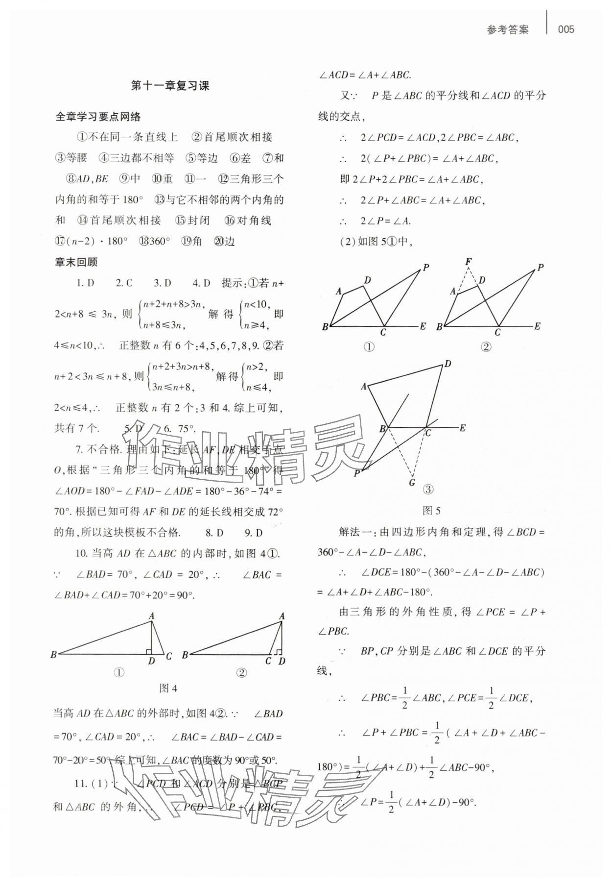 2023年基础训练大象出版社八年级数学上册人教版 参考答案第5页