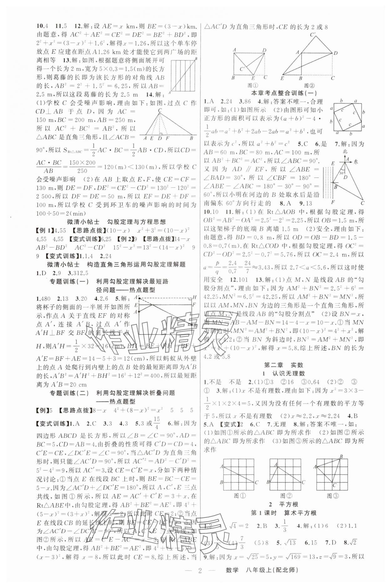 2024年四清導(dǎo)航八年級(jí)數(shù)學(xué)上冊(cè)北師大版 第2頁(yè)