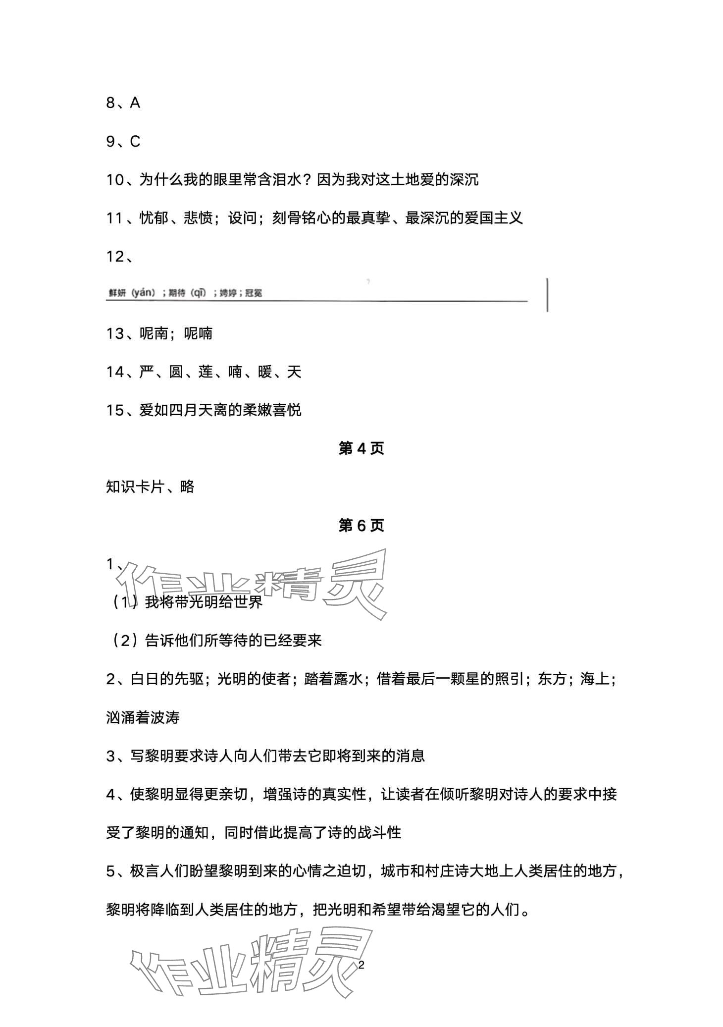 2024年寒假作業(yè)安徽教育出版社九年級(jí)語(yǔ)文人教版 第2頁(yè)