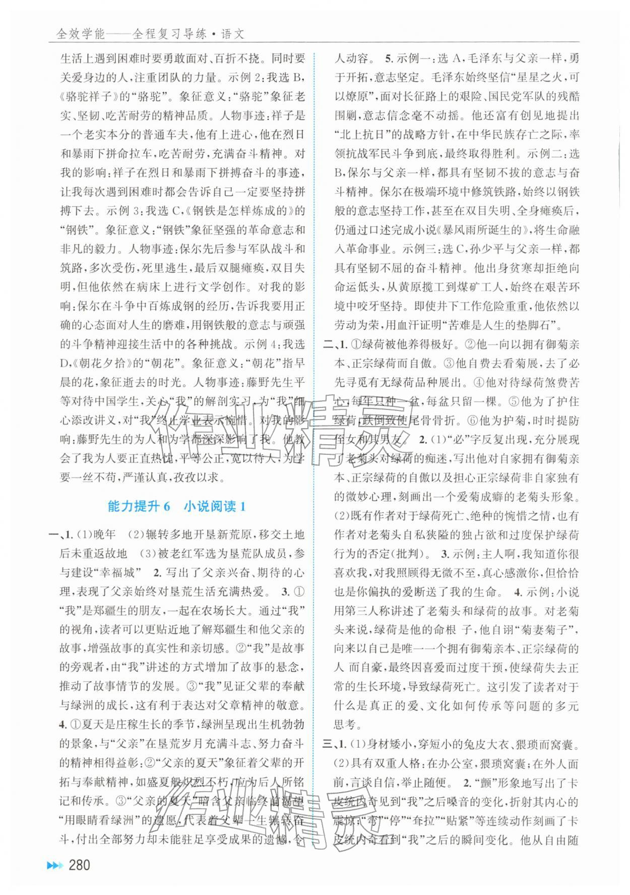 2026年全效学能全程复习导练中考语文&nbsp;第10页