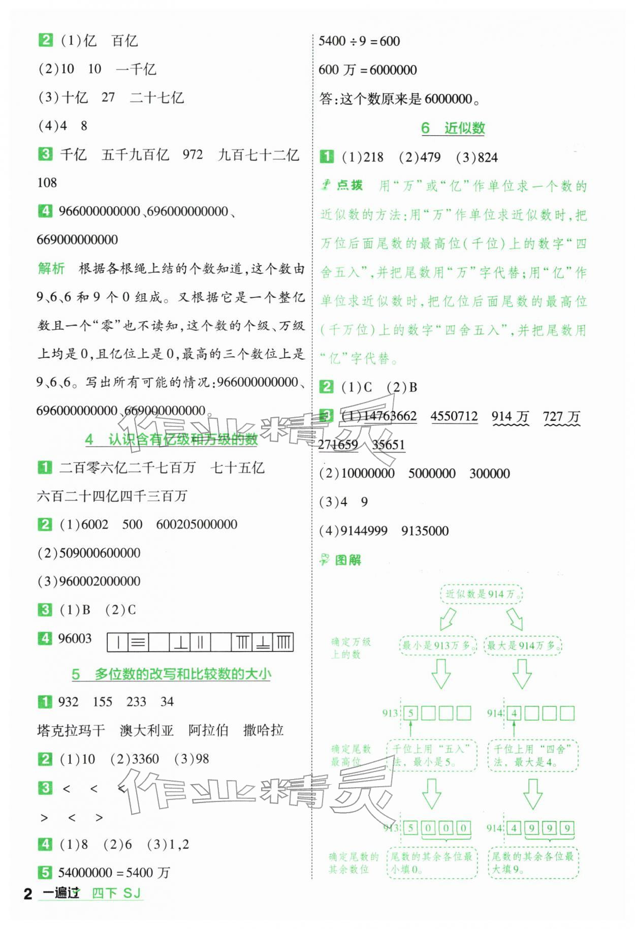 2026年一遍过四年级数学下册苏教版&nbsp;第2页