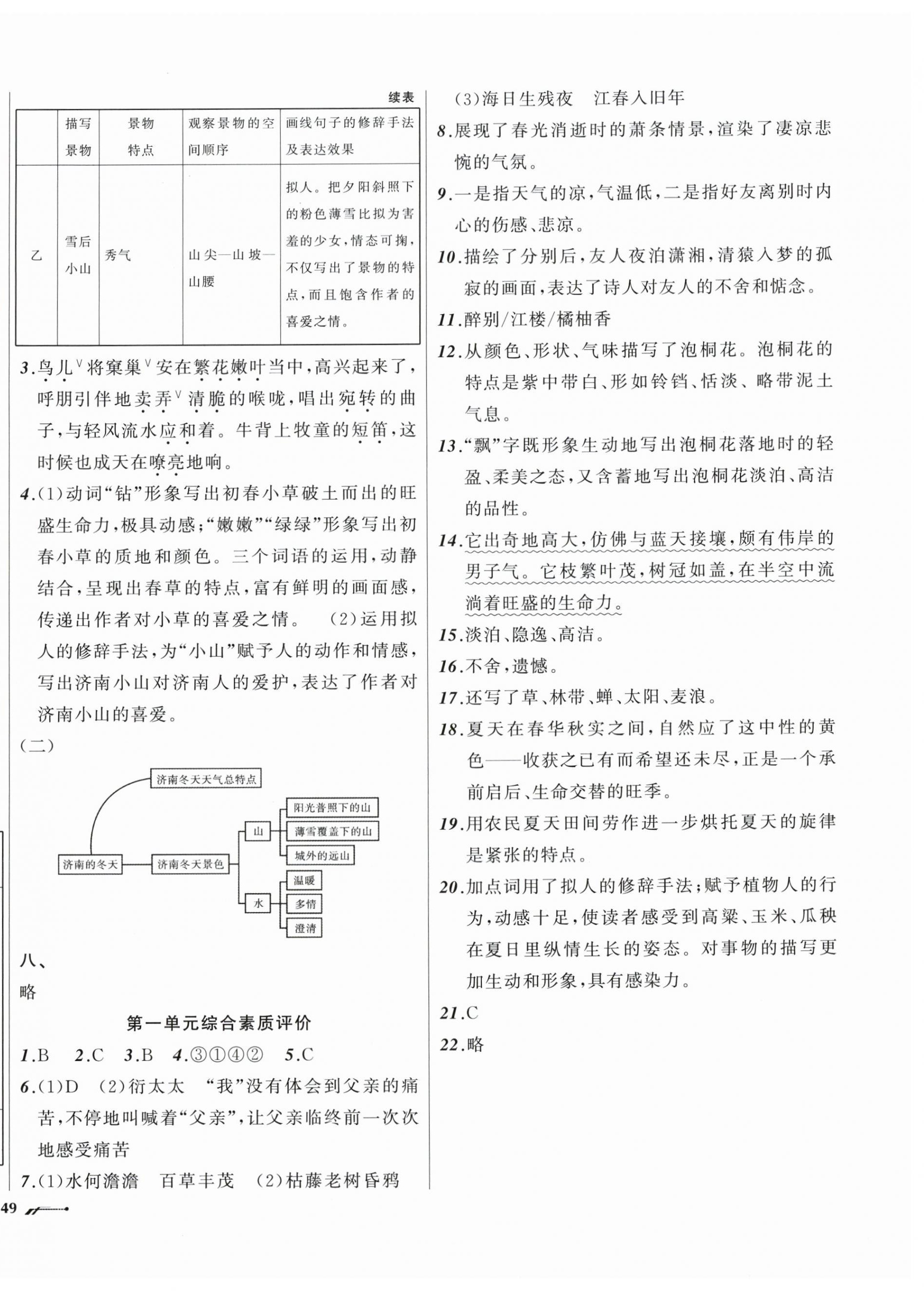 2026年新课程评价手册七年级语文上册人教版&nbsp;第2页