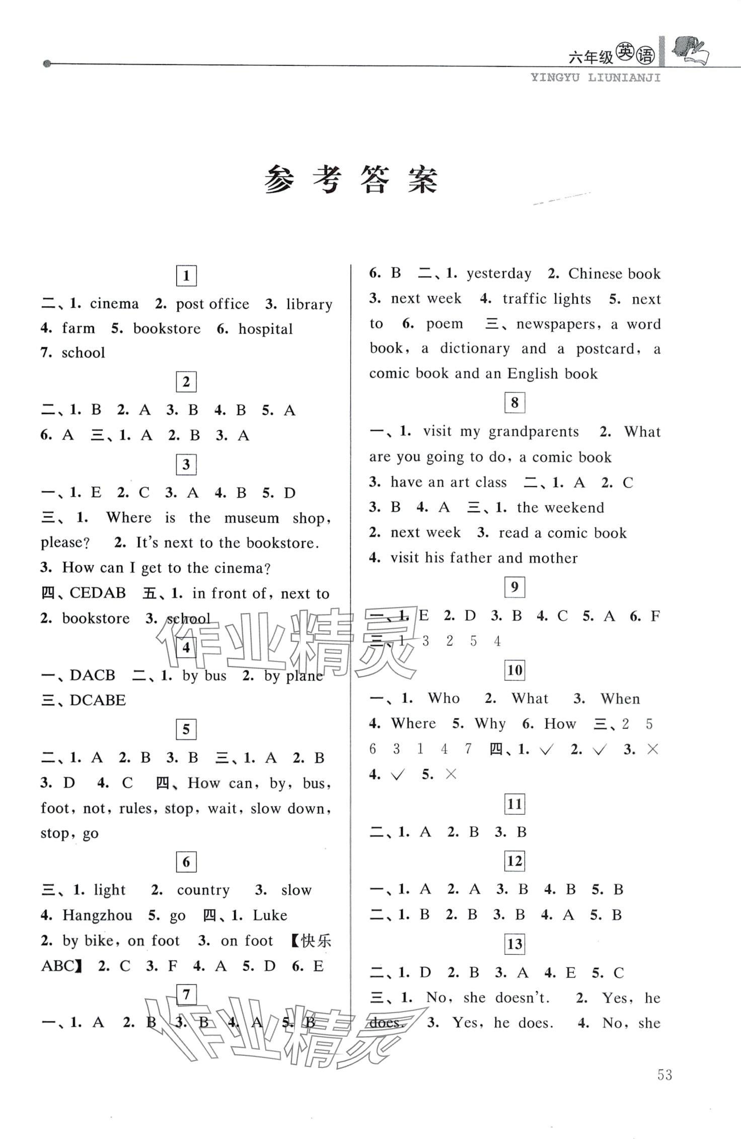 2024年藍(lán)天教育寒假優(yōu)化學(xué)習(xí)六年級英語 第1頁