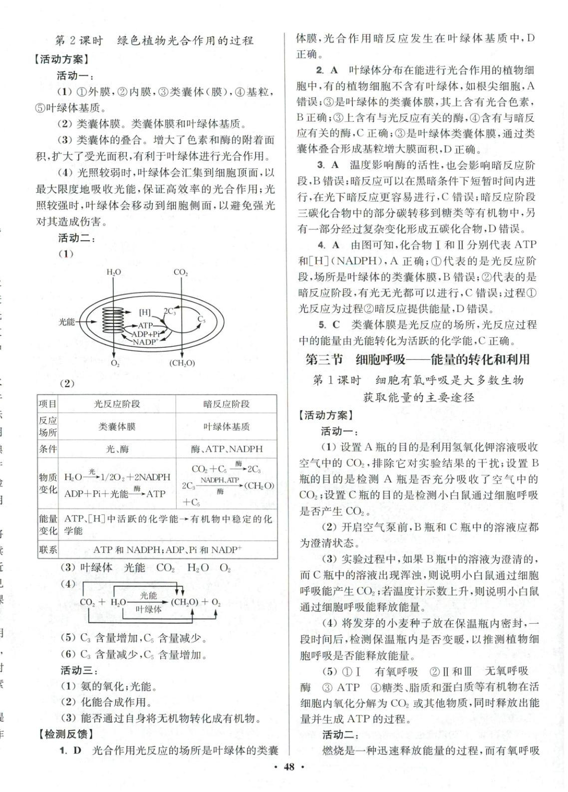 2025年活動單導學課程高中生物必修第一冊蘇教版&nbsp;第16頁