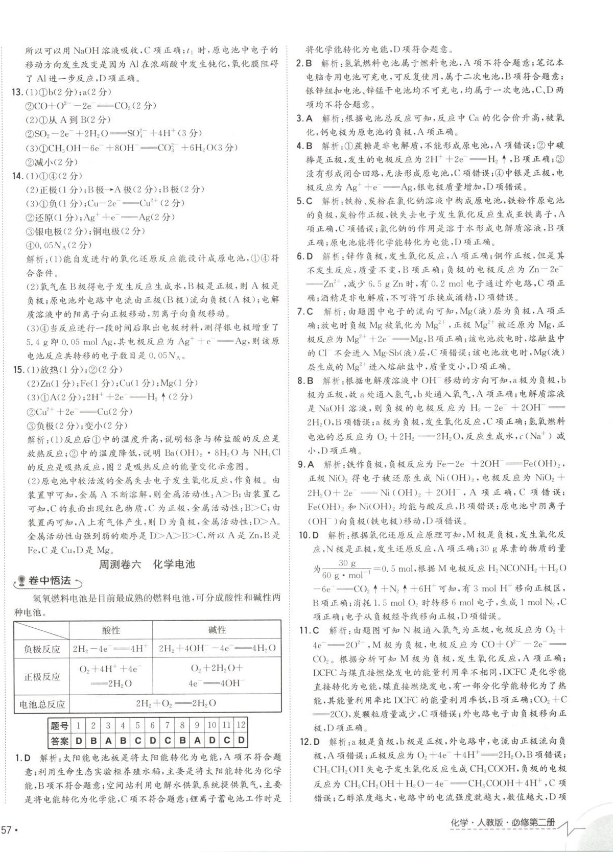 2025年卷霸高中同步測試卷高中化學必修第二冊人教版 第6頁