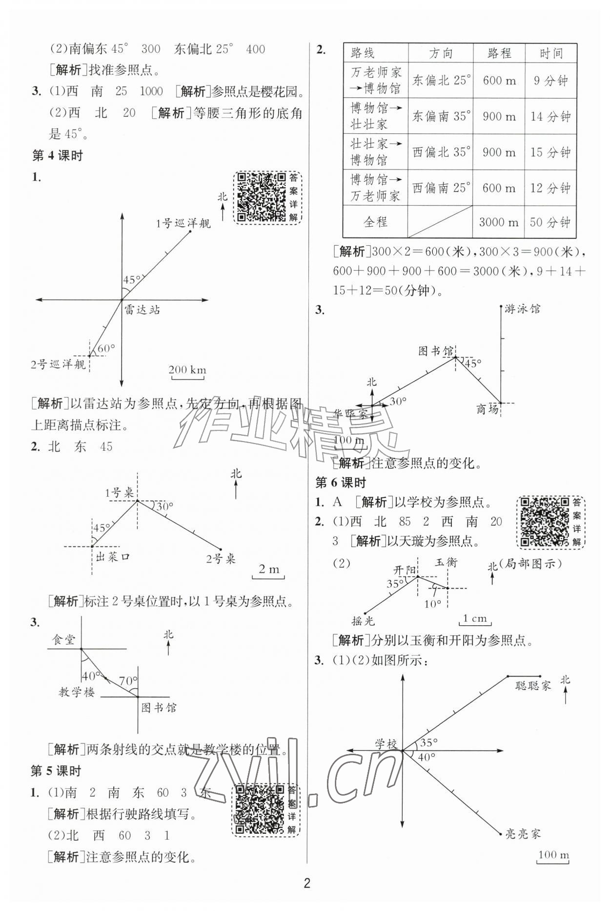 2026年1课3练六年级数学上册人教版&nbsp;参考答案第2页
