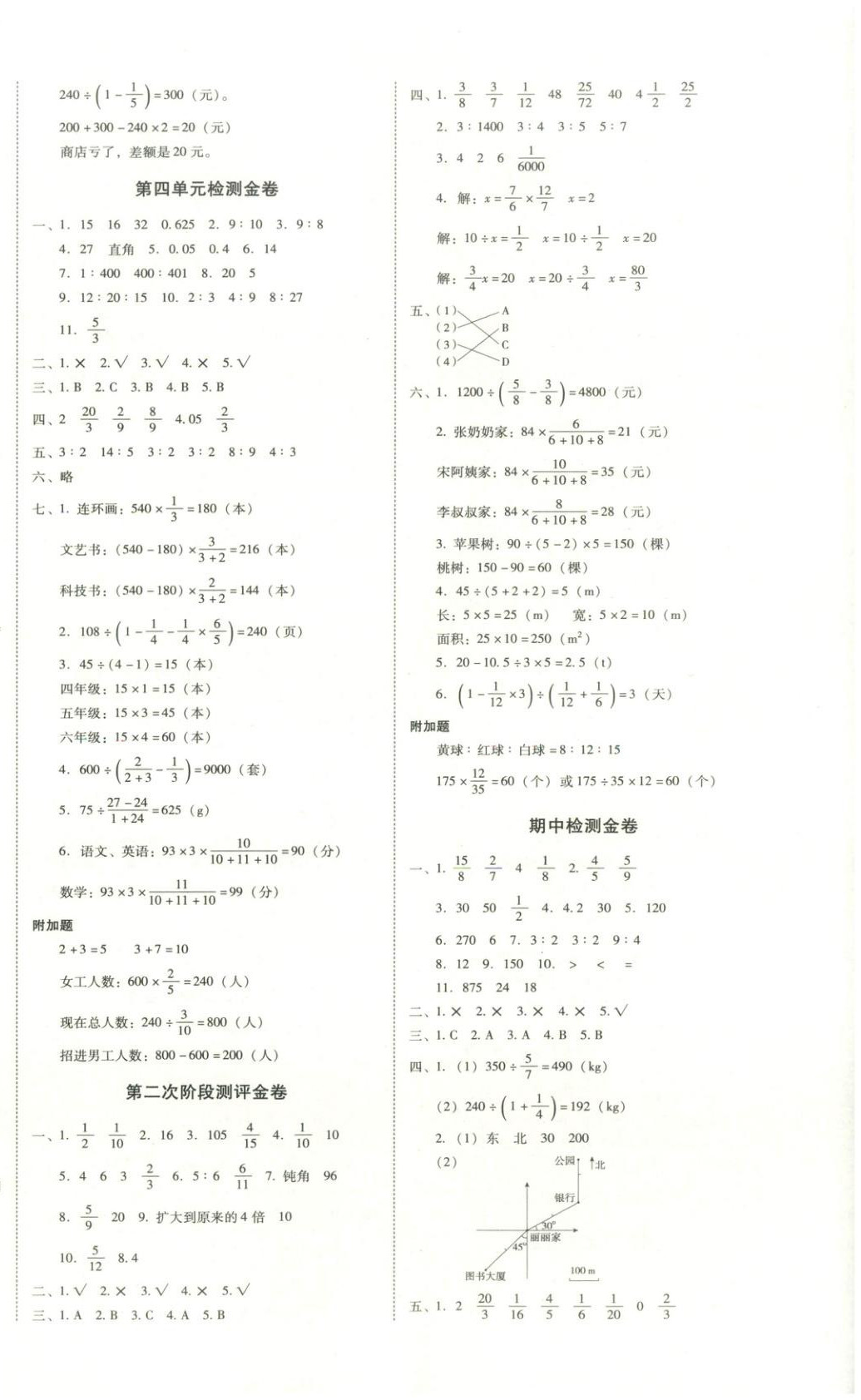 2025年云南师大附小一线名师金牌试卷六年级数学上册人教版 第2页