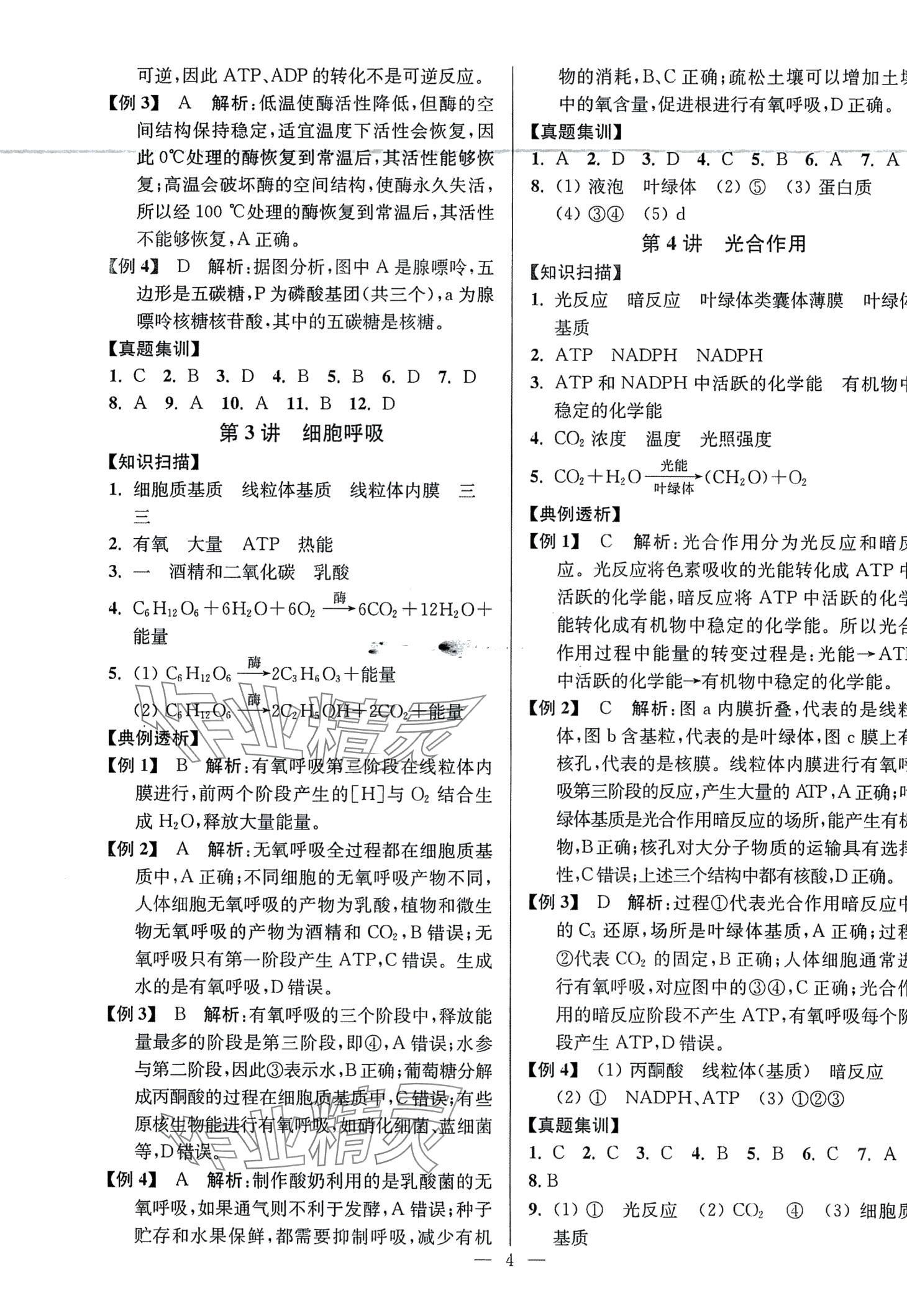 2024年過關(guān)行動高中生物 第4頁