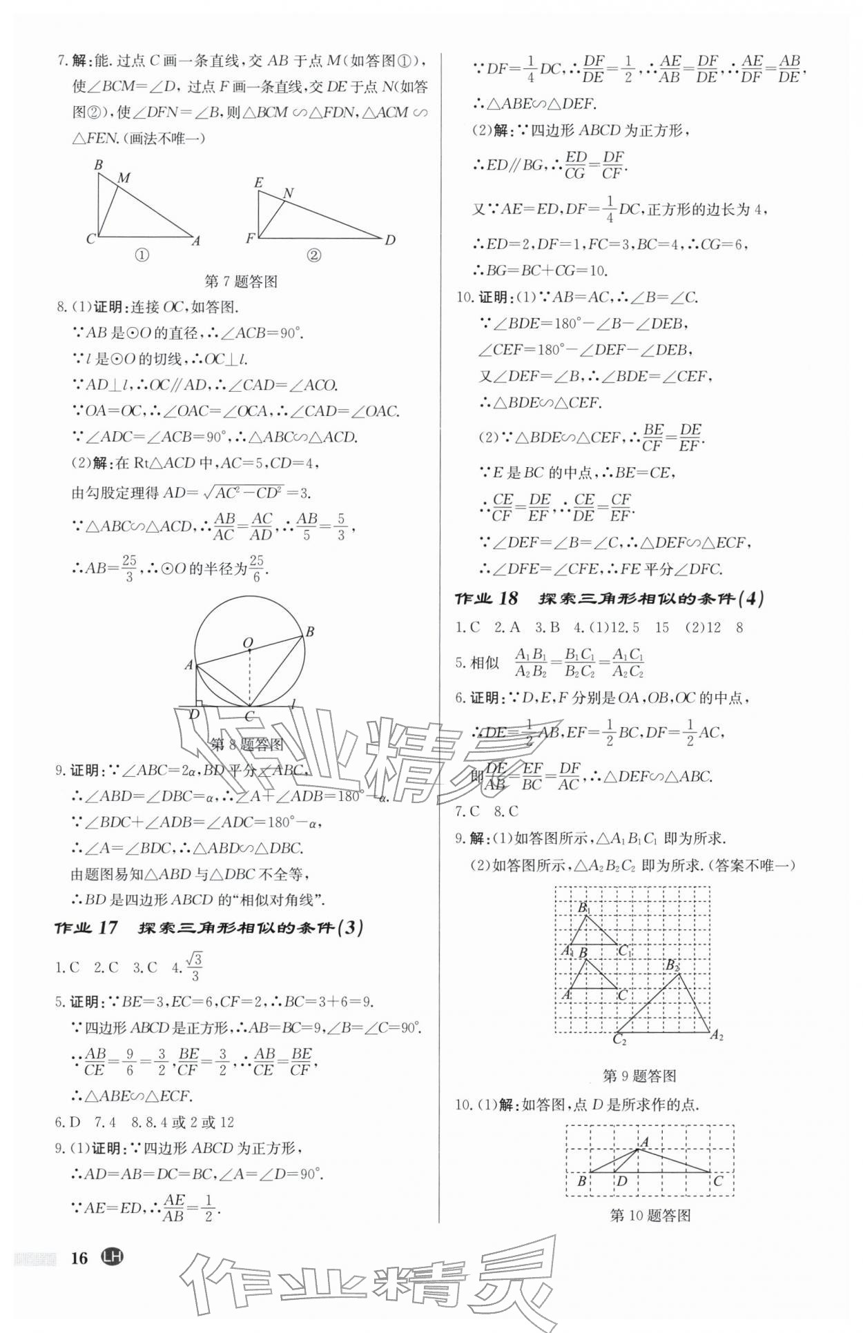 2026年启东中学作业本九年级数学下册苏科版连淮专版&nbsp;第16页