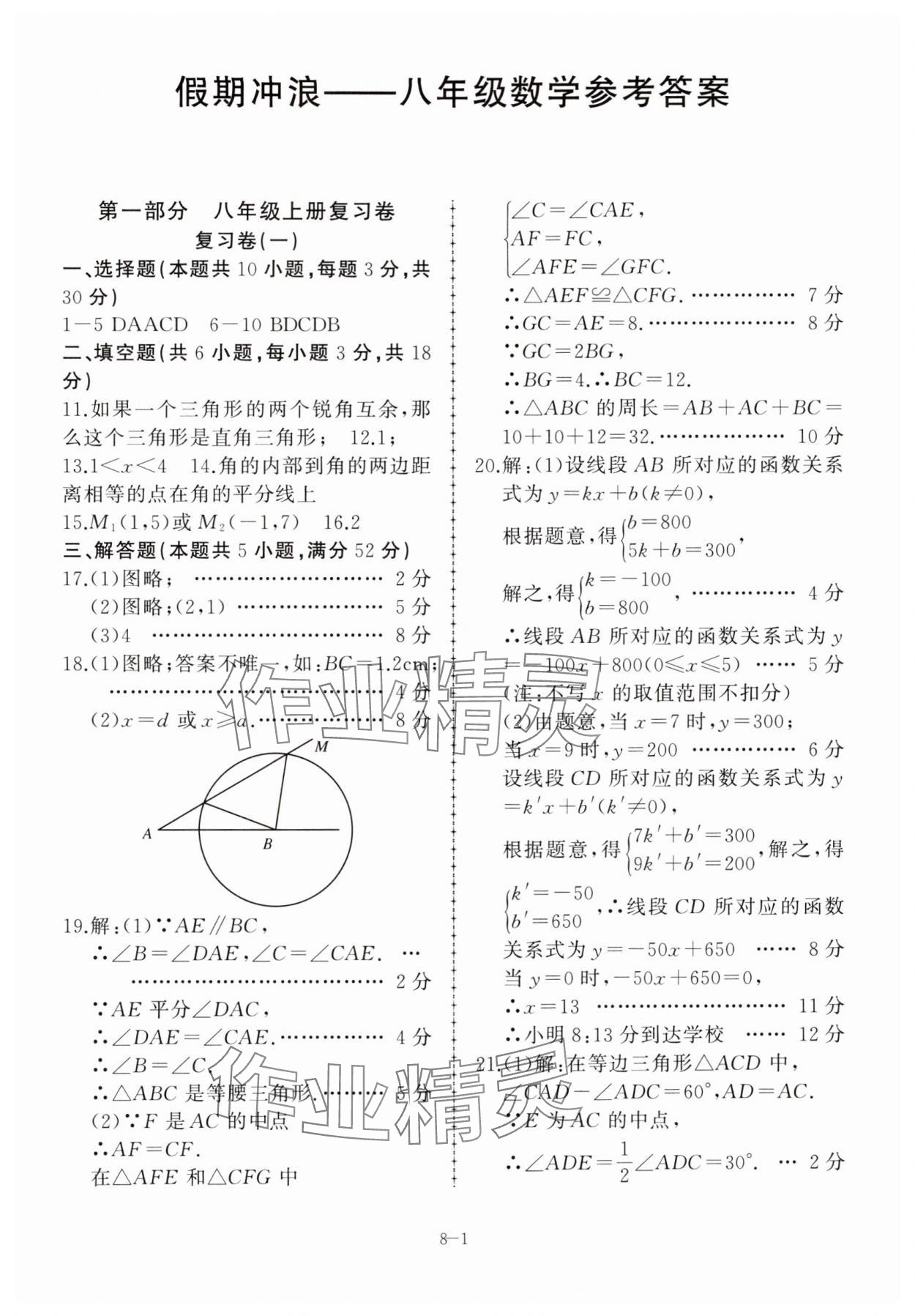 2024年假期沖浪八年級(jí)數(shù)學(xué)滬科版合肥工業(yè)大學(xué)出版社 第1頁(yè)