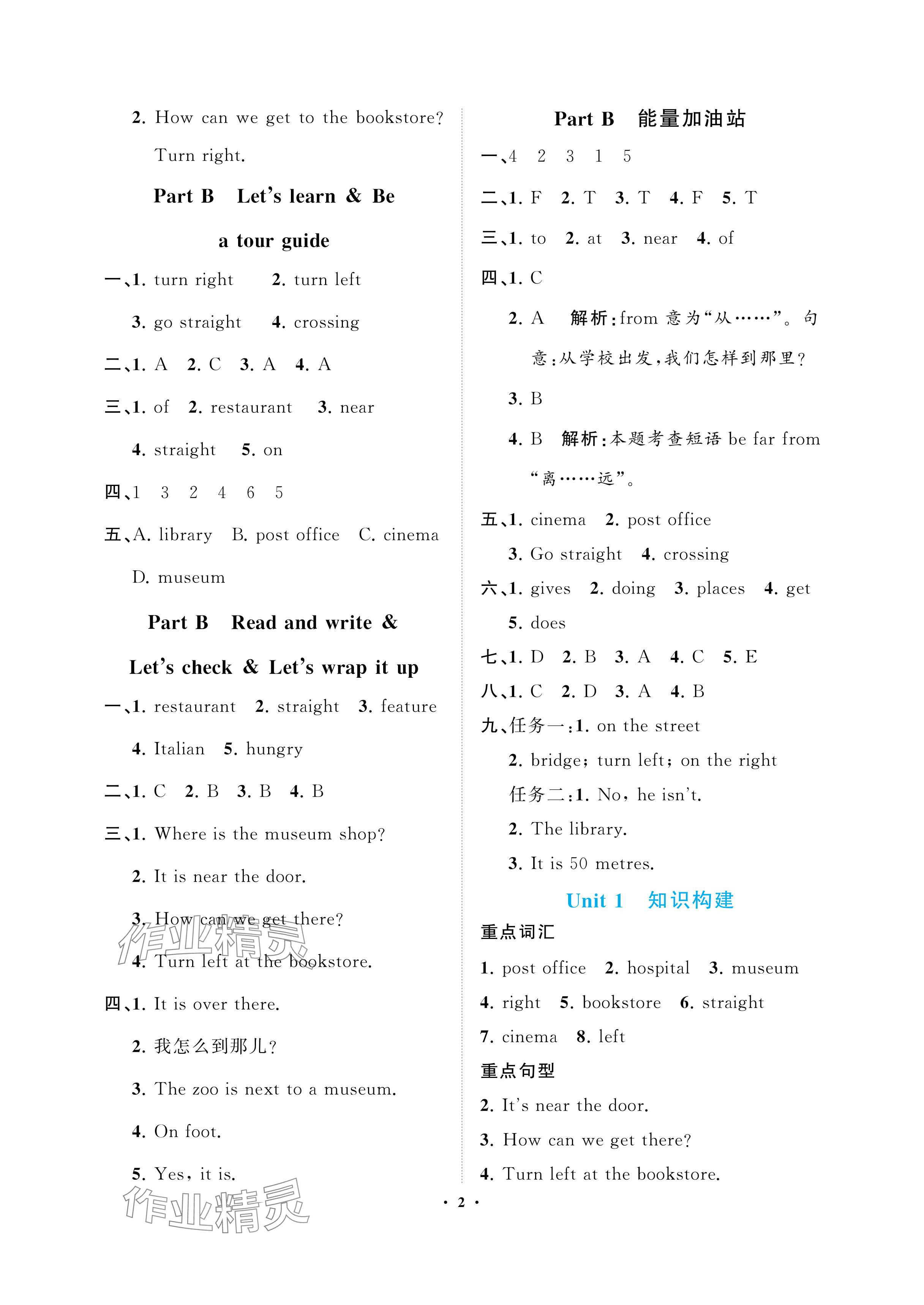 2024年新課程學(xué)習(xí)指導(dǎo)海南出版社六年級英語上冊人教版 參考答案第2頁