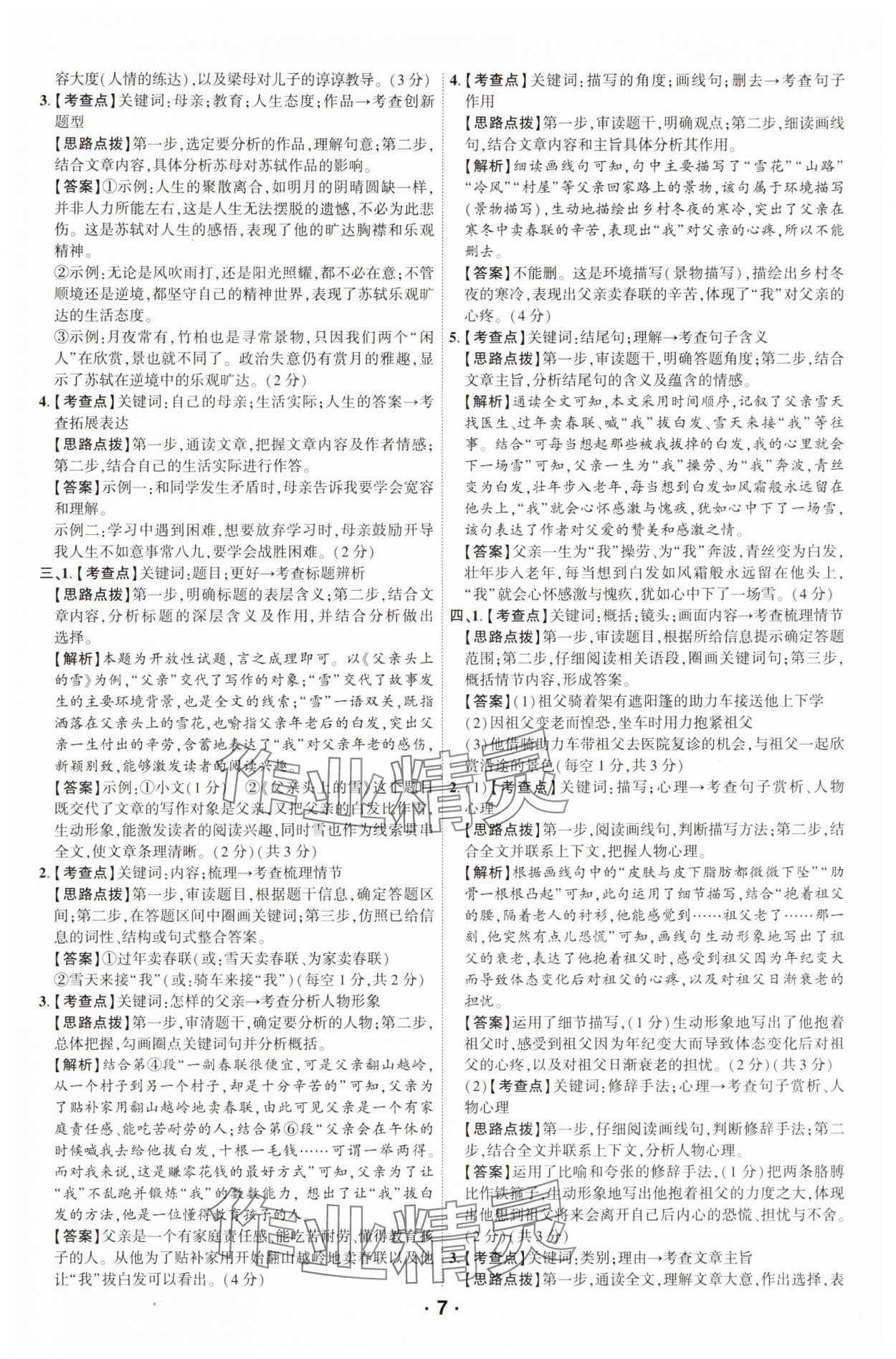 2025年領(lǐng)揚(yáng)閱讀現(xiàn)代文技能訓(xùn)練七年級(jí)語(yǔ)文 第6頁(yè)