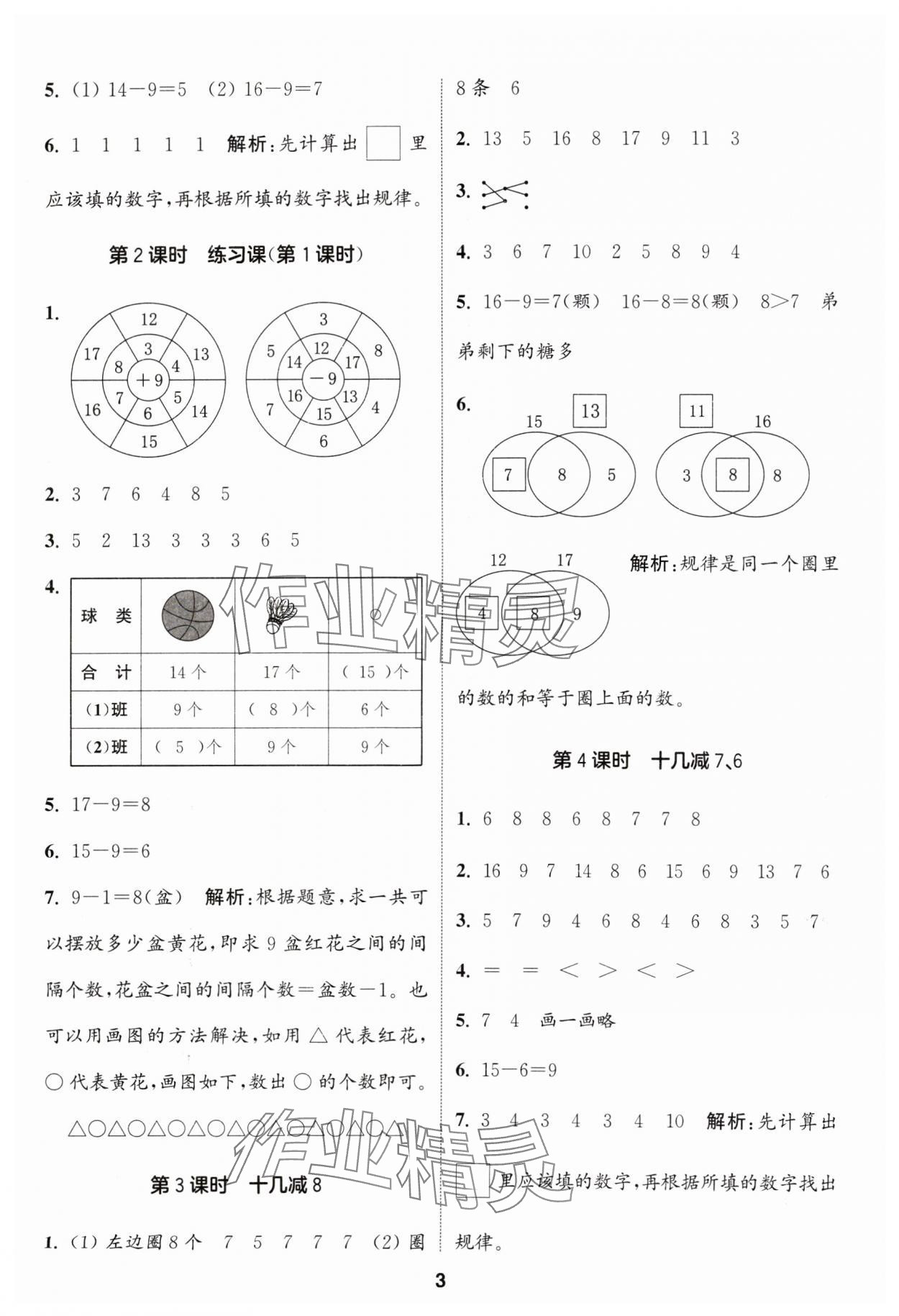 2024年通城學(xué)典課時作業(yè)本一年級數(shù)學(xué)下冊人教版 第3頁