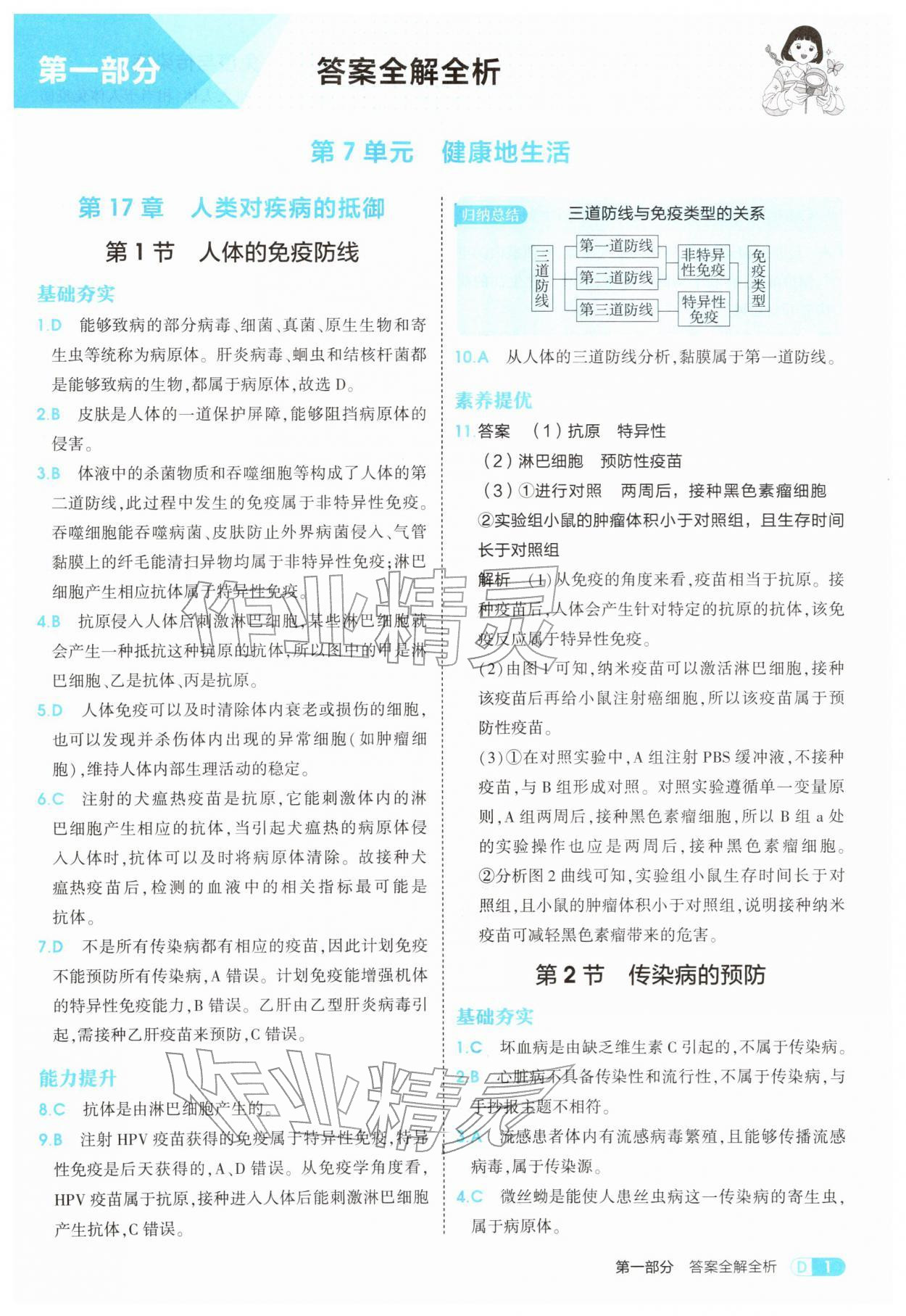 2026年5年中考3年模拟八年级生物下册苏科版&nbsp;第1页